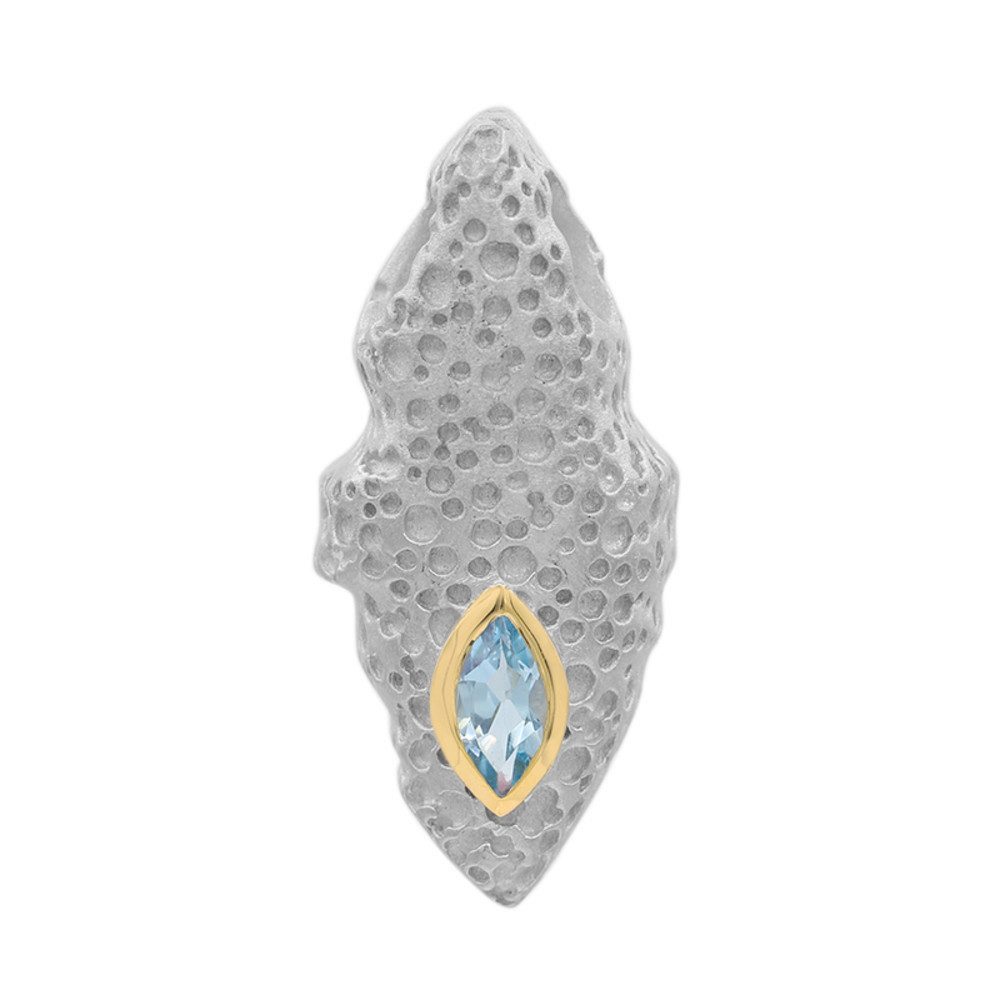 Cavill Kettenanhänger Cavill Topas 0,61 ct Marquise Anhänger, 925 Silber bicolor vergoldet (1-tlg)