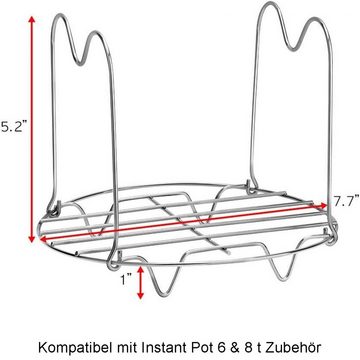 Rnemitery Dampfgareinsatz Dampfgarer-Untersetzer Edelstahl-Schnellkochtopf-Isoliertes Rack, (1-tlg)