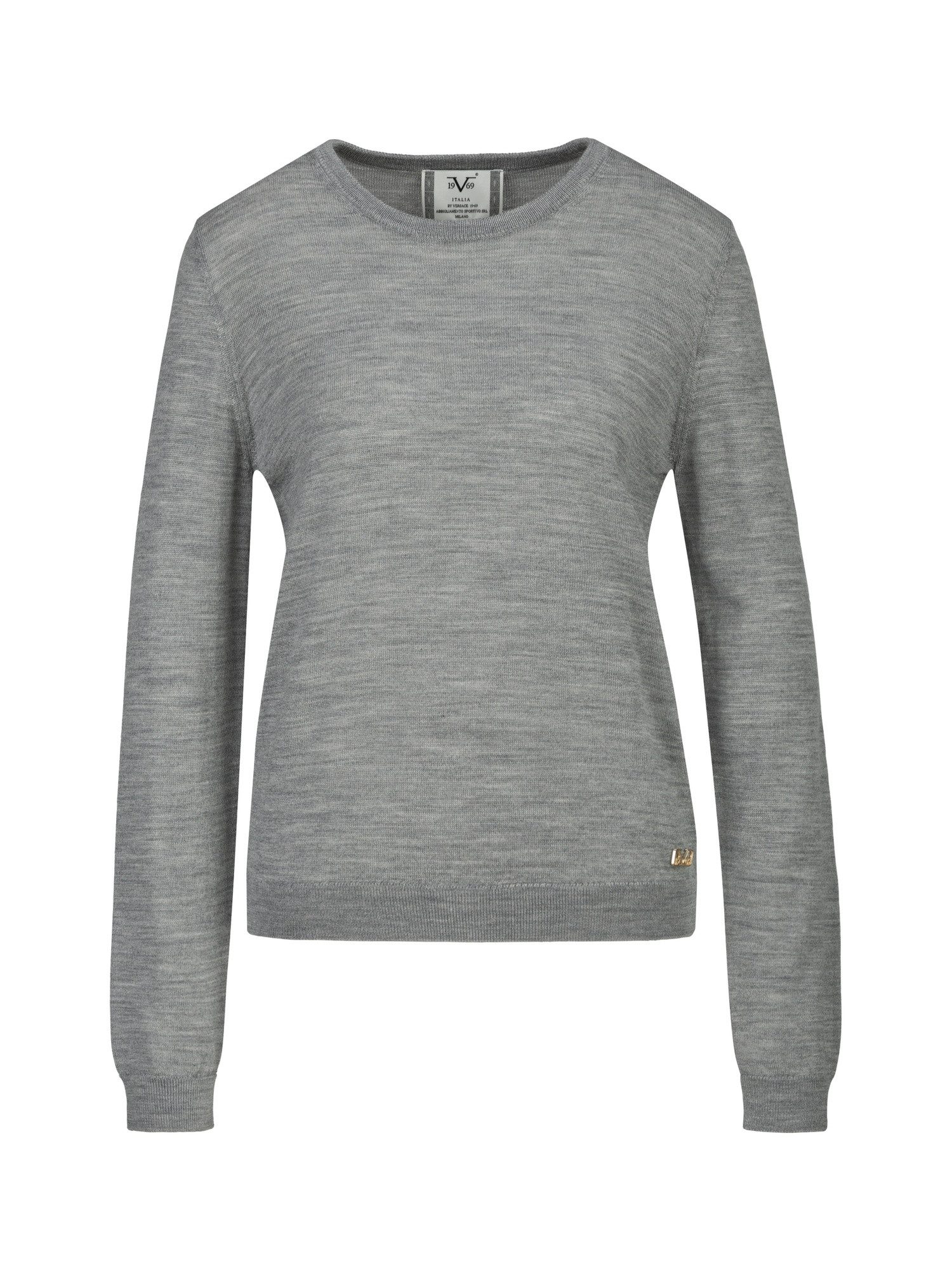 19V69 ITALIA Strickpullover Gina Damen Merinowolle, Oversize mit Rundhals