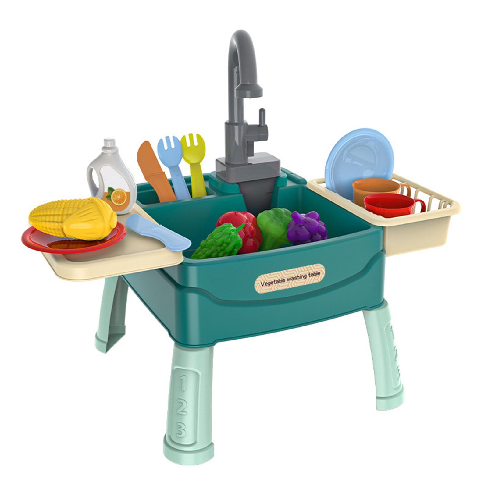 Rutaqian Kinder-Küchenset 23Stück / Satz Kinder Küche Mini Geschirrspüler Spielzeug Geschenk