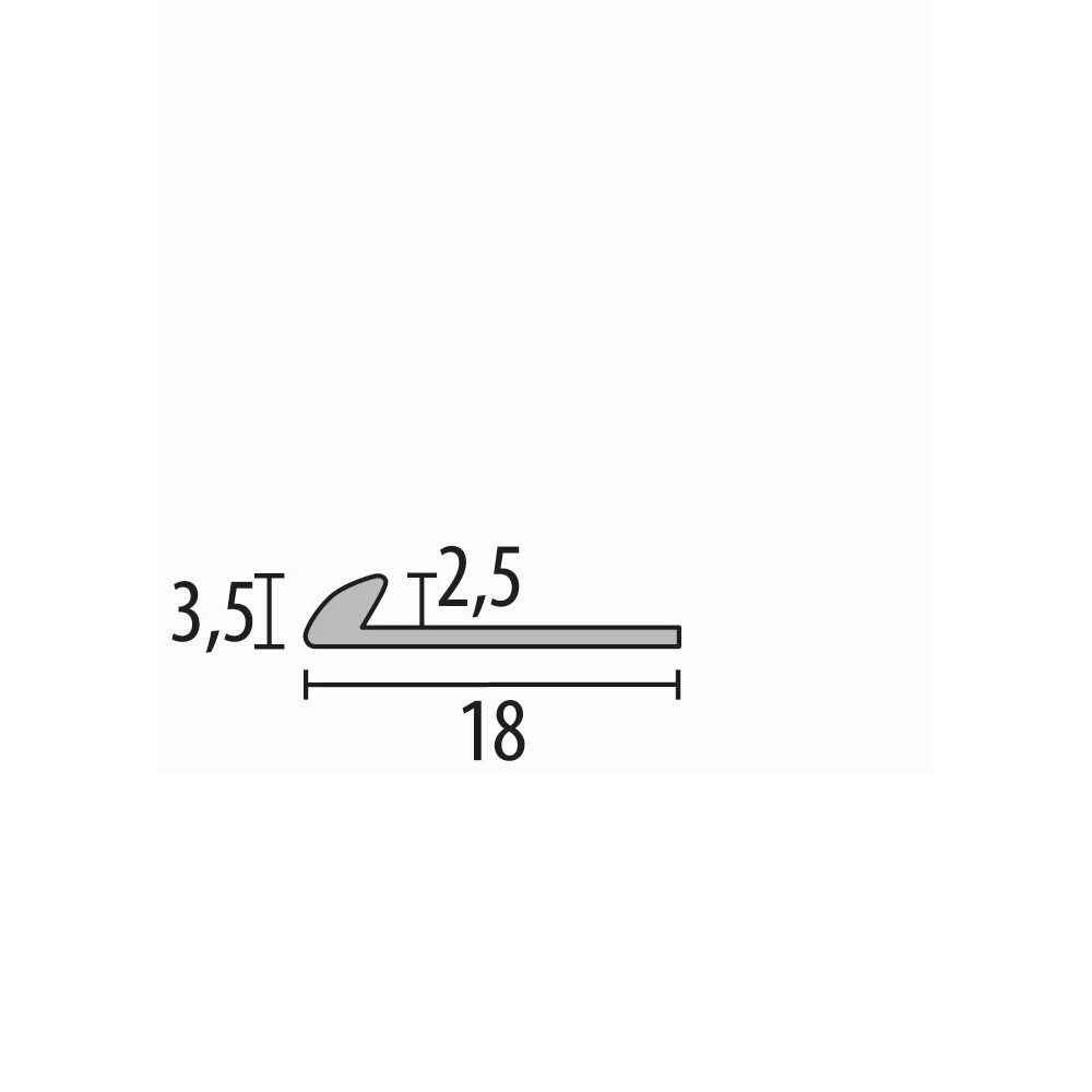 Küberit Anschlussprofil 3.5 x 18 x günstig online kaufen