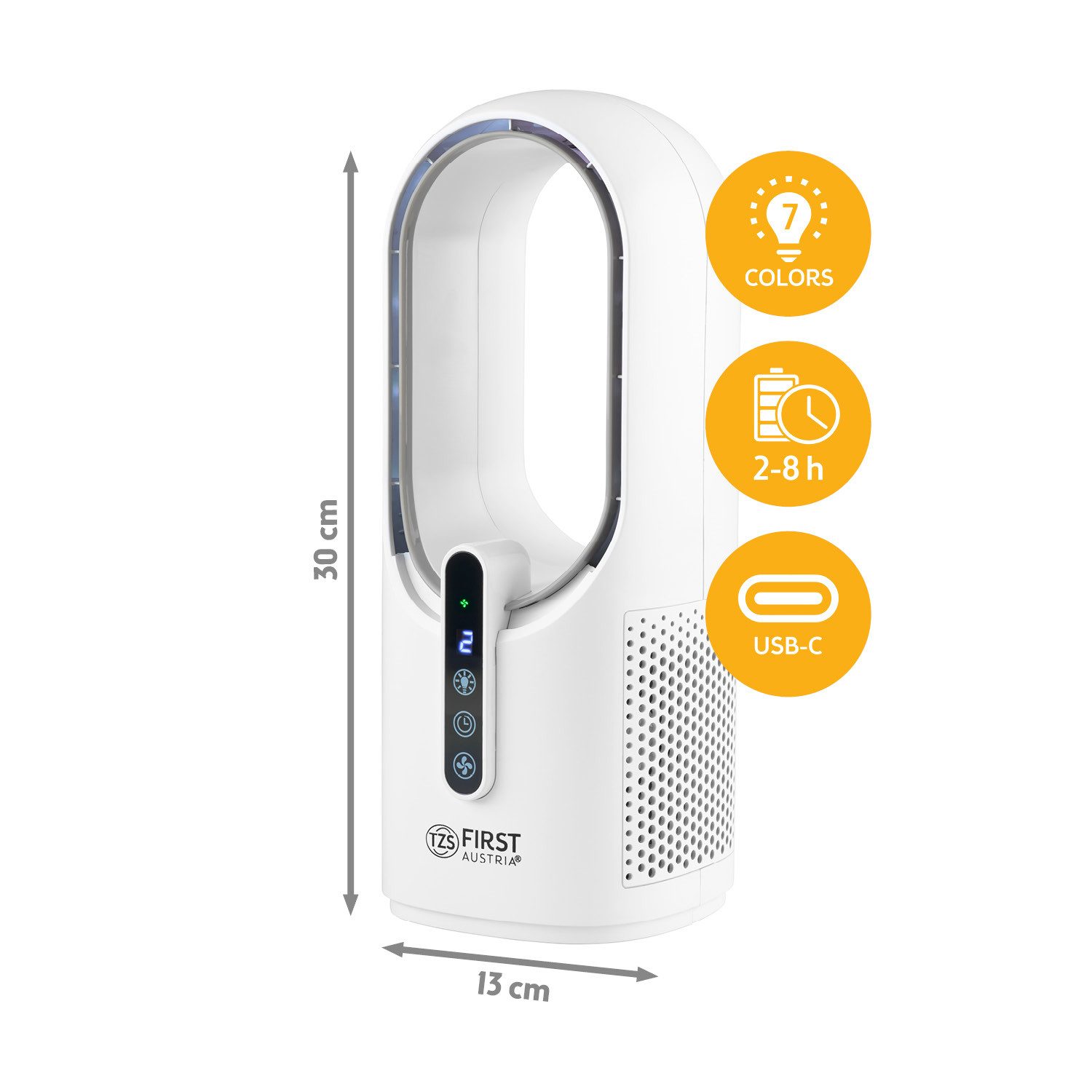 TZS FIRST AUSTRIA Akku-Standventilator Akku-Mini-Tischventilator mit günstig online kaufen