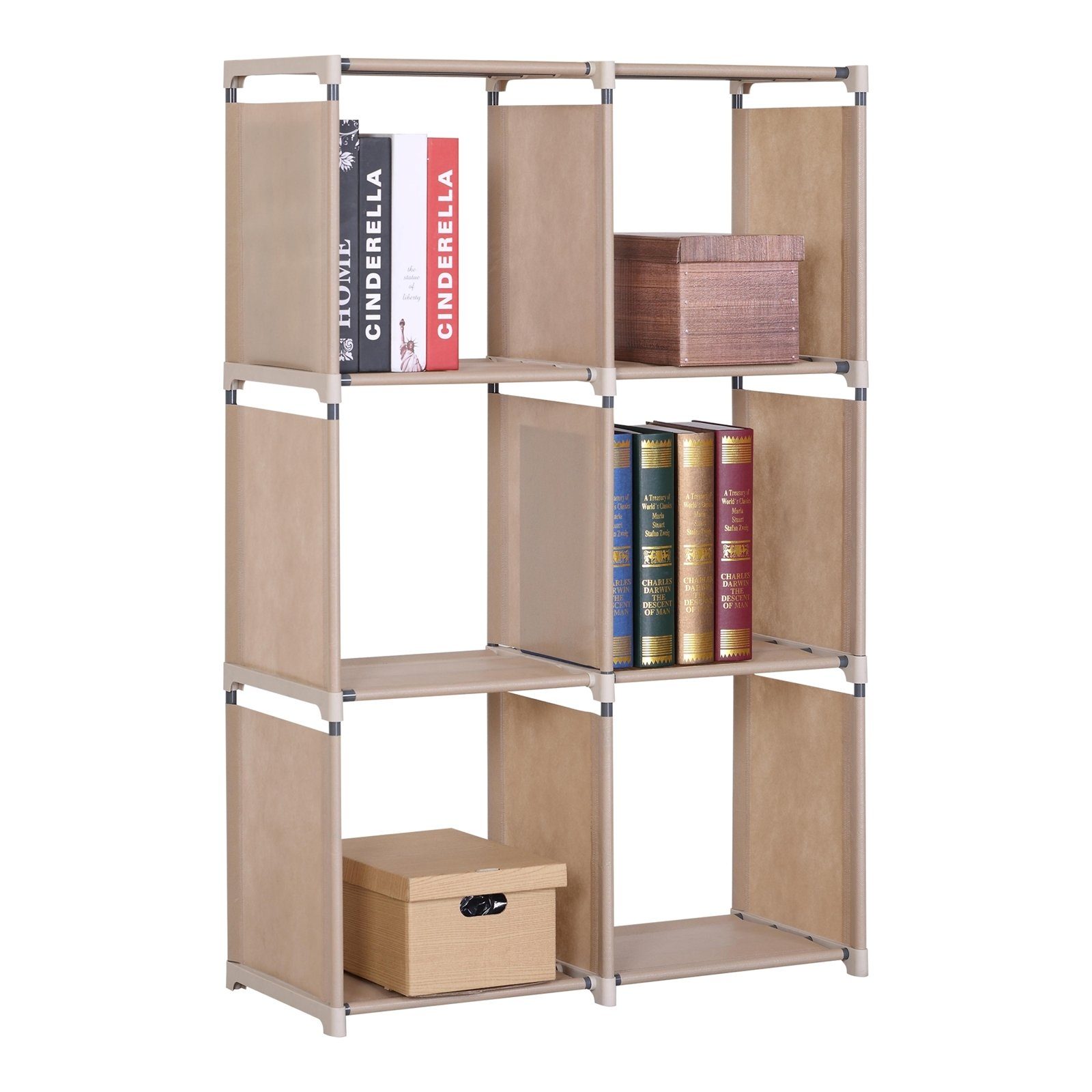 HTI-Living Standregal Stoffregal 6 Fächer Lena, Stück 1-tlg., Standregal günstig online kaufen