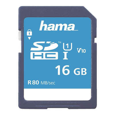 Hama Class 10 UHS-I Speicherkarte (16 GB, 80, für Full-HD- und 3D-Videos geeignet)