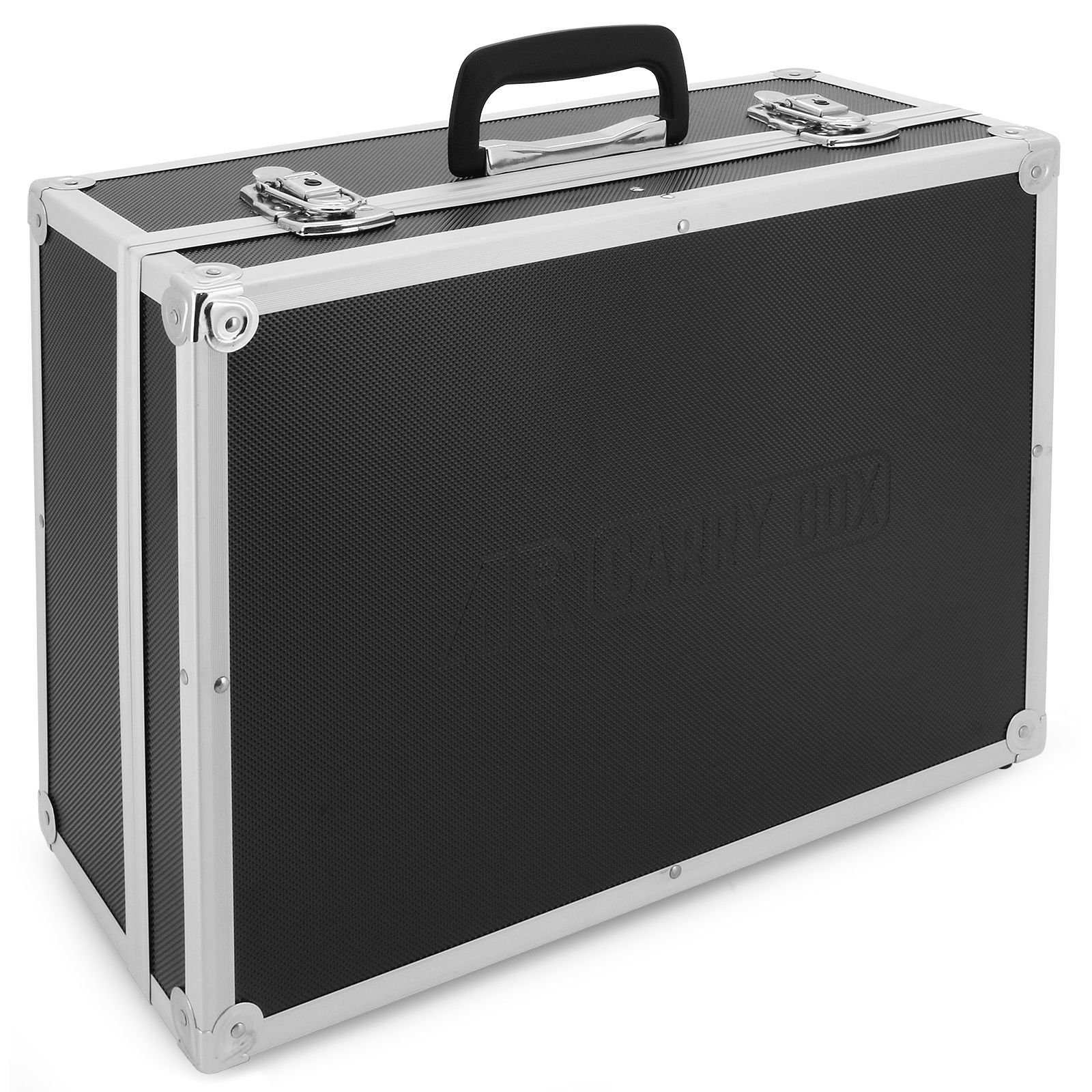 ECI Tools Werkzeugkoffer Aluminium Koffer Schwarz mit Werkzeughalter (LxBx