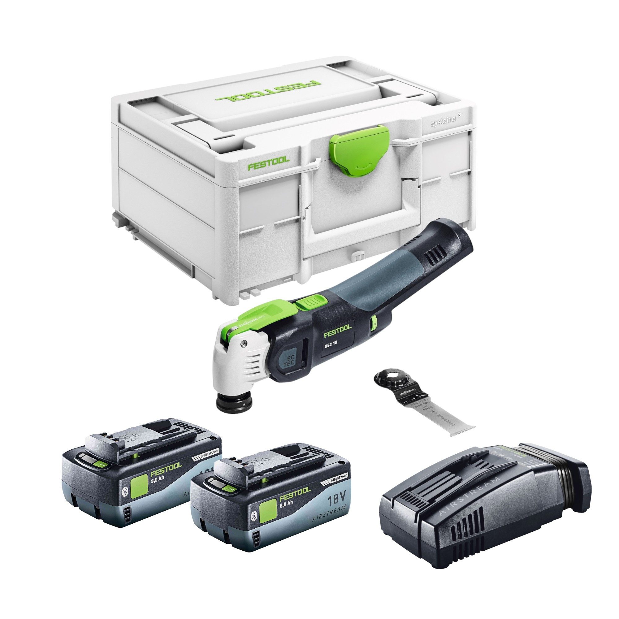 FESTOOL Akku-Multifunktionswerkzeug Festool VECTURO OSC 18 E-Basic Akku Oszillierer 18 V Starlock Max (57