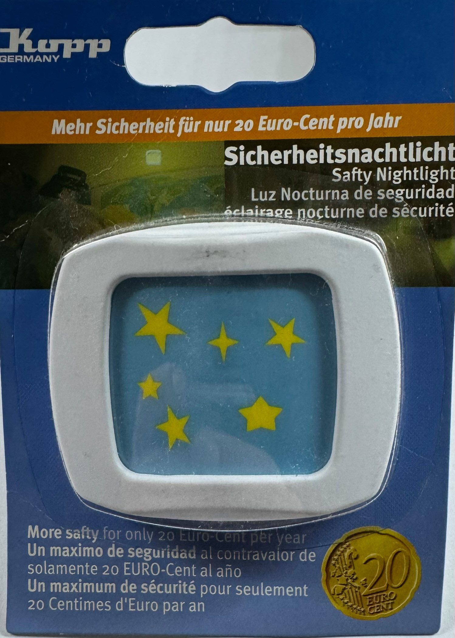 DIW Nachtlicht Wunderschönes Sicherheitsnachtlicht mit Sternen, LED Nachtlicht, LED fest integriert, bunt, Nachtlicht mit Motiv