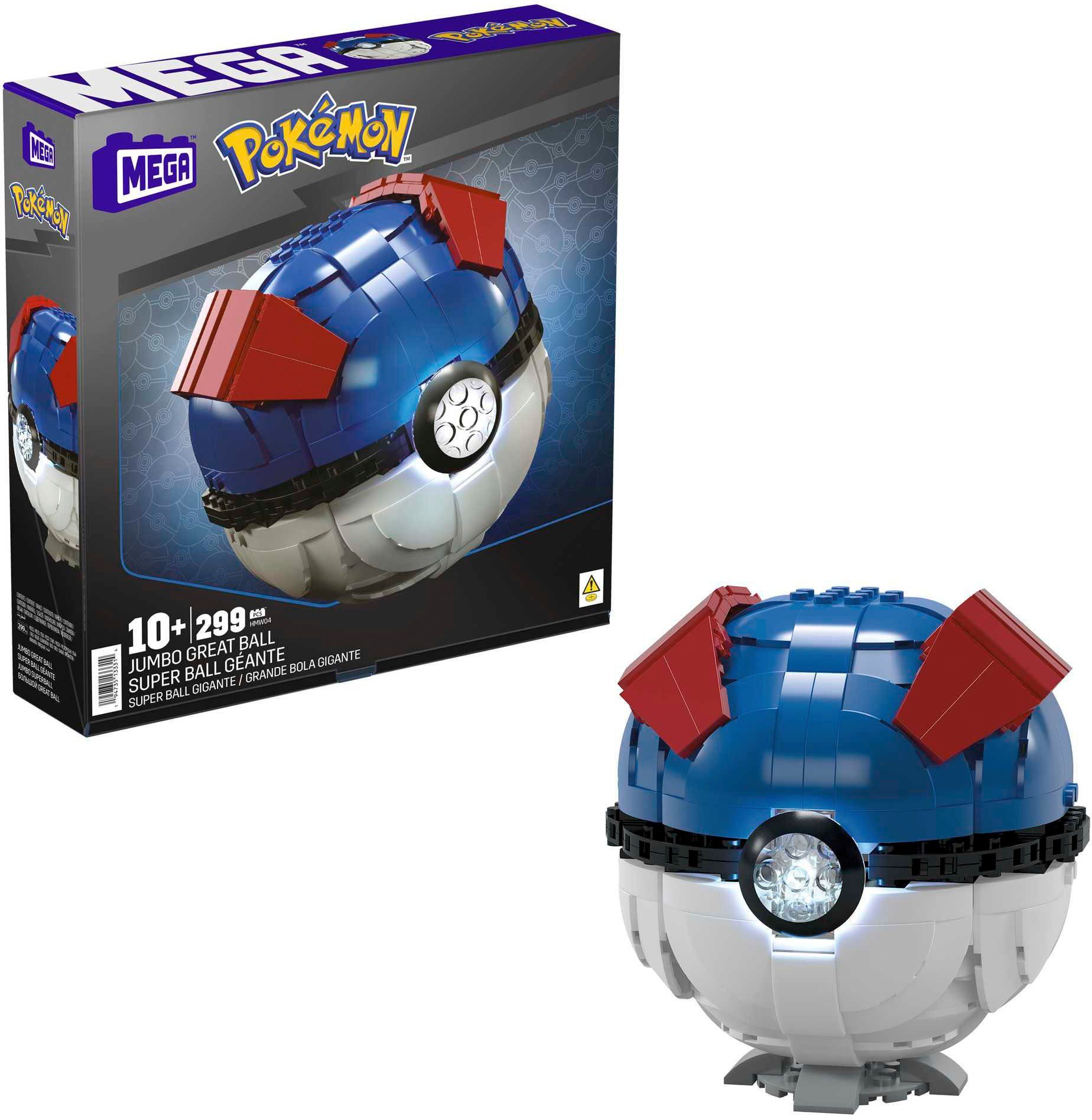 Licht MEGA (299 St), mit Superball, Pokémon, Spielbausteine Jumbo MEGA