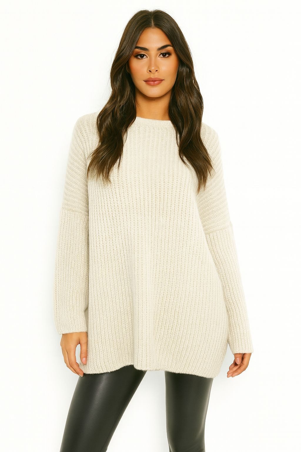 Worldclassca Longpullover WORLDCLASSCA Damen Oversize Strickpulllover Lang Pulli Dick Winter Neue Kollektion - Stilvolle und gemütliche Strickmode für Damen