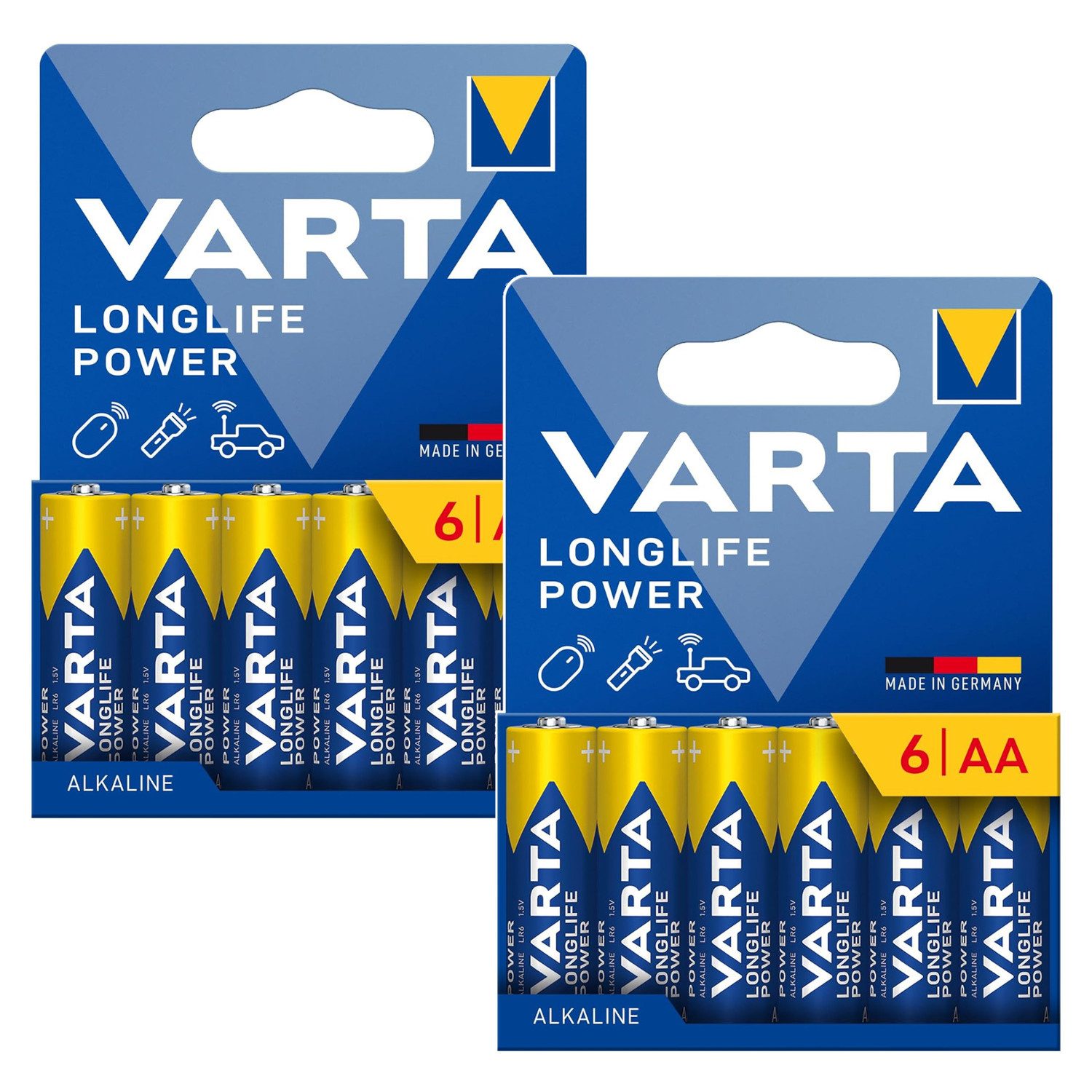 VARTA Longlife Power AA LR6 Alkalibatterie Batterie