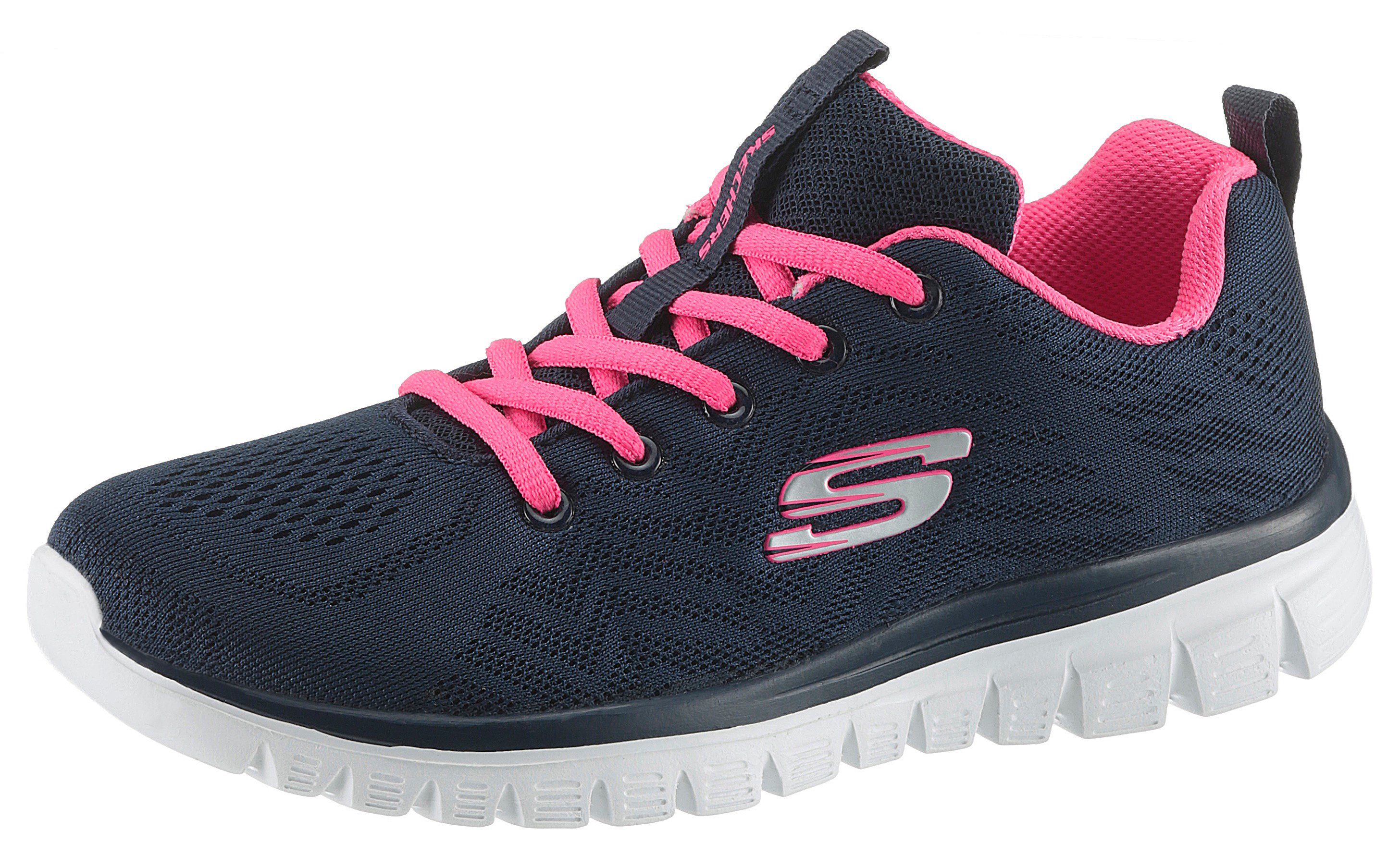 Skechers Graceful - Get Connected Sneaker mit Dämpfung durch Memory Foam navy-pink