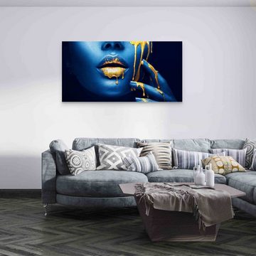 ArtMind XXL-Wandbild BLUE FACE, Premium Wandbilder als gerahmte Leinwand in verschiedenen Größen