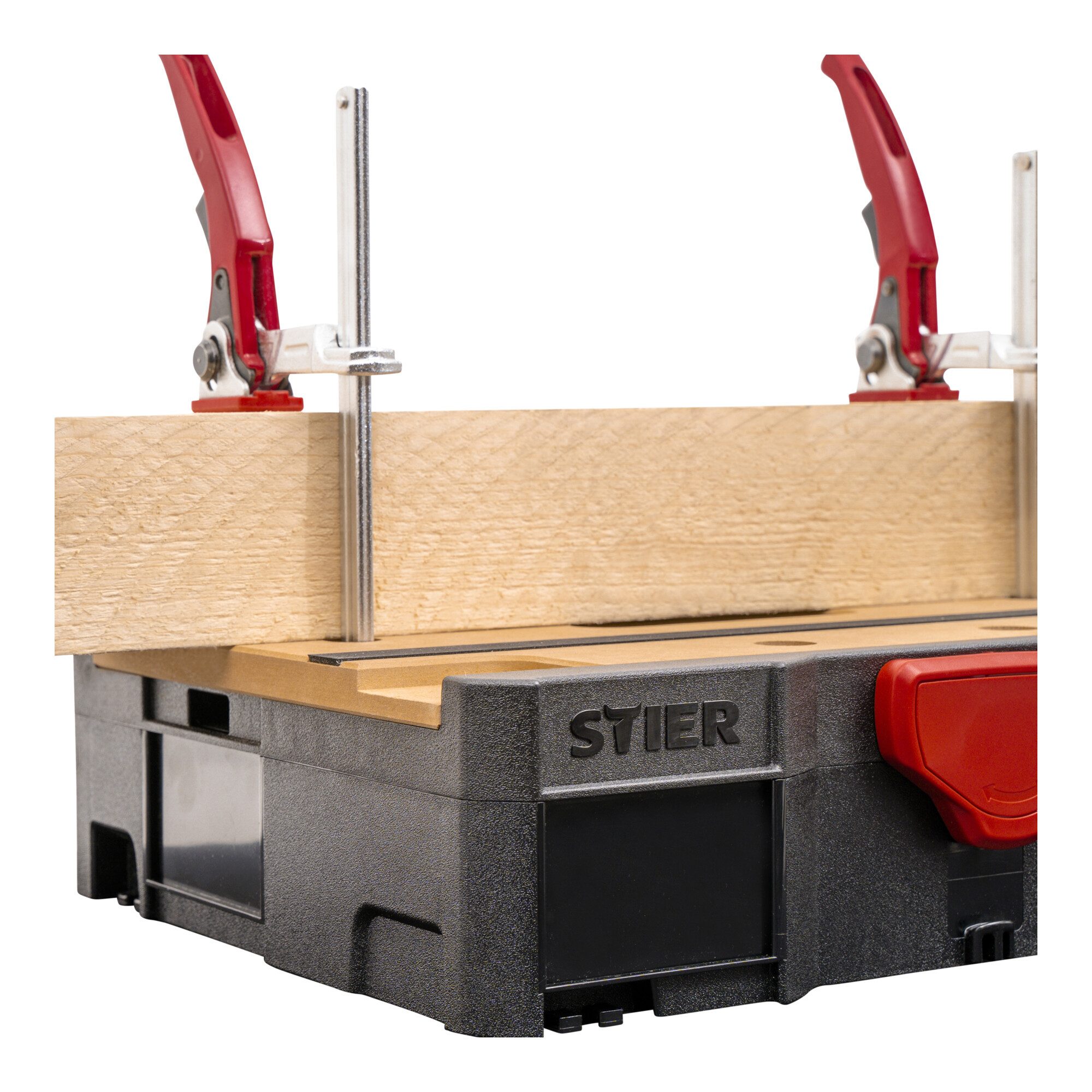 Stier Koffer STIER Systainer T-LOC MFT BLACK-Edition 396x296x105mm Spanntisch Trans