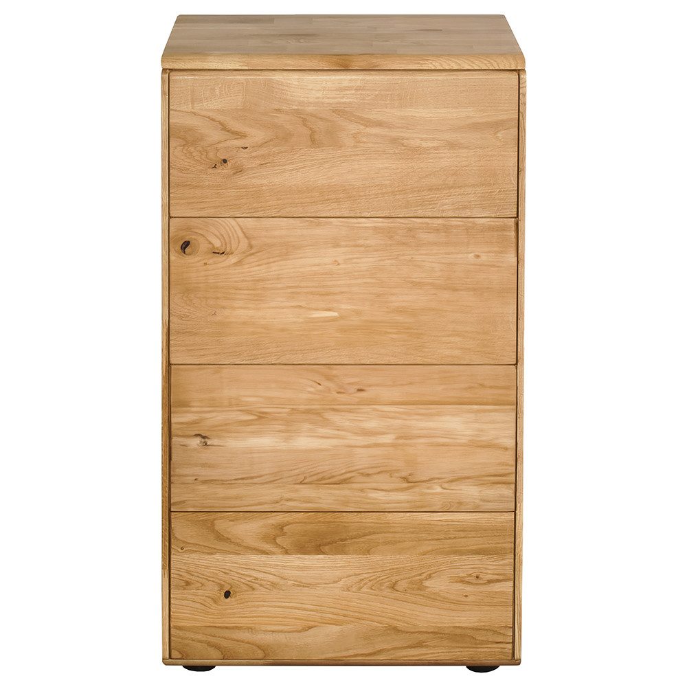 Lomadox Kommode KALAMARIA-69, in massiver Eiche mit 4 Schubladen