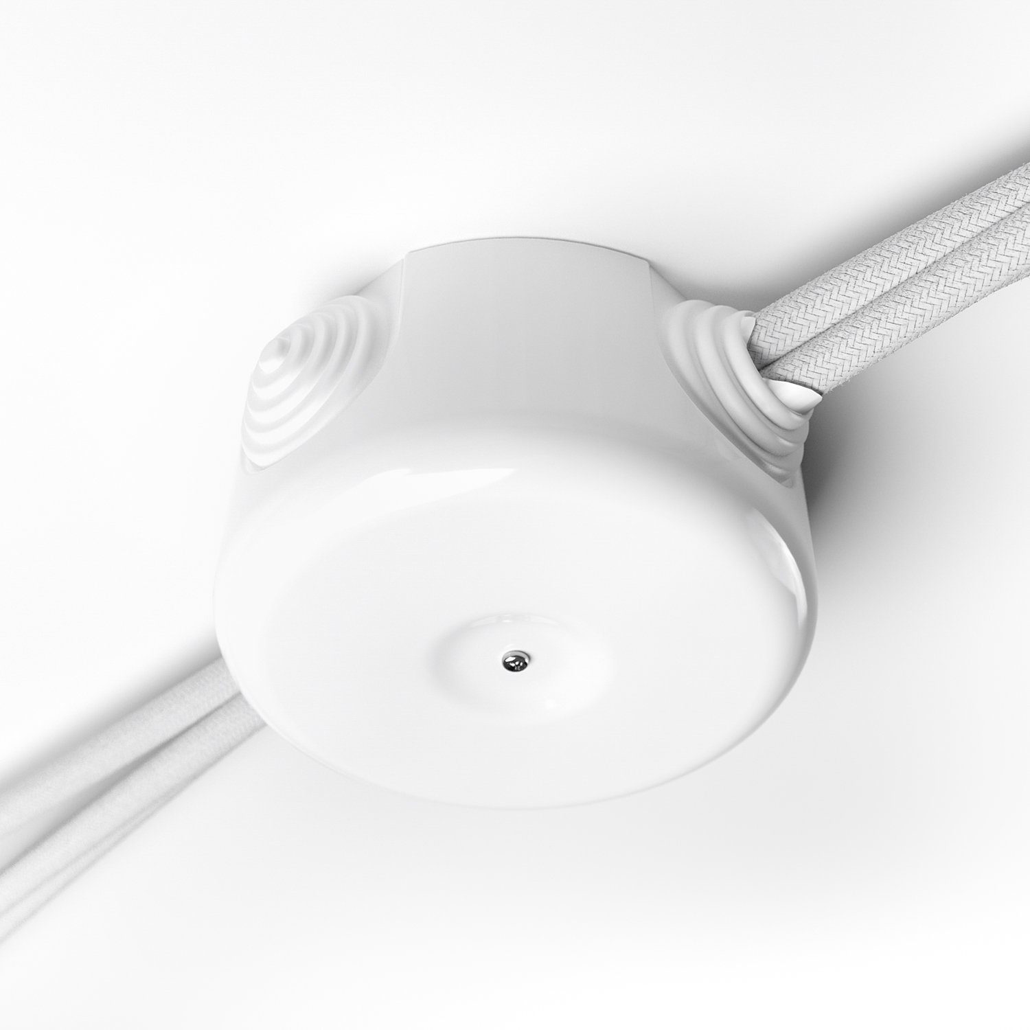 Lightstock Lampen-Verteiler Dekorative Verteilerdose aus Porzellan mit 4 Auslässen, Large