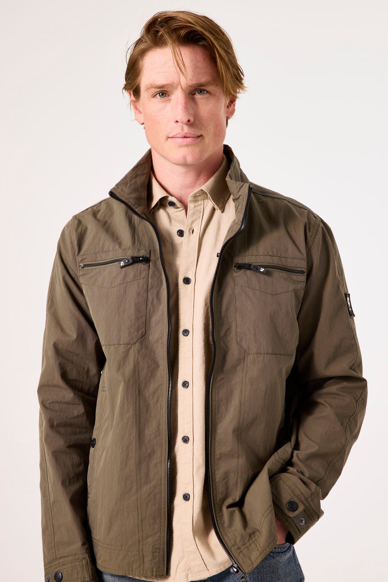 Garcia Sommerjacke Garcia Herren Sommerjacke - olive (1-St)