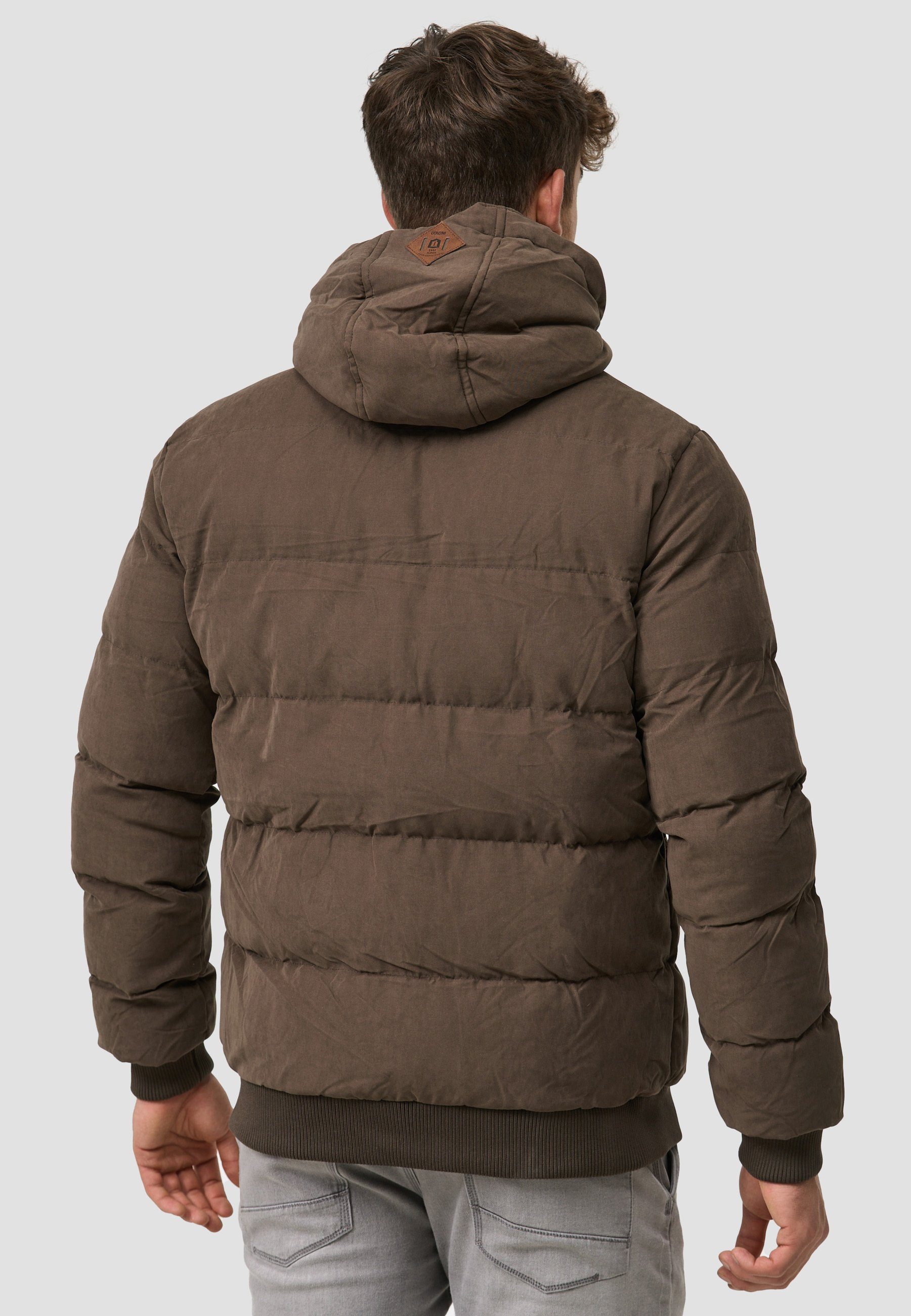 Indicode Winterjacke Herren Adeline Jacke Winter Herrenjacke mit Teddyfutter, gefütterte Kapuze