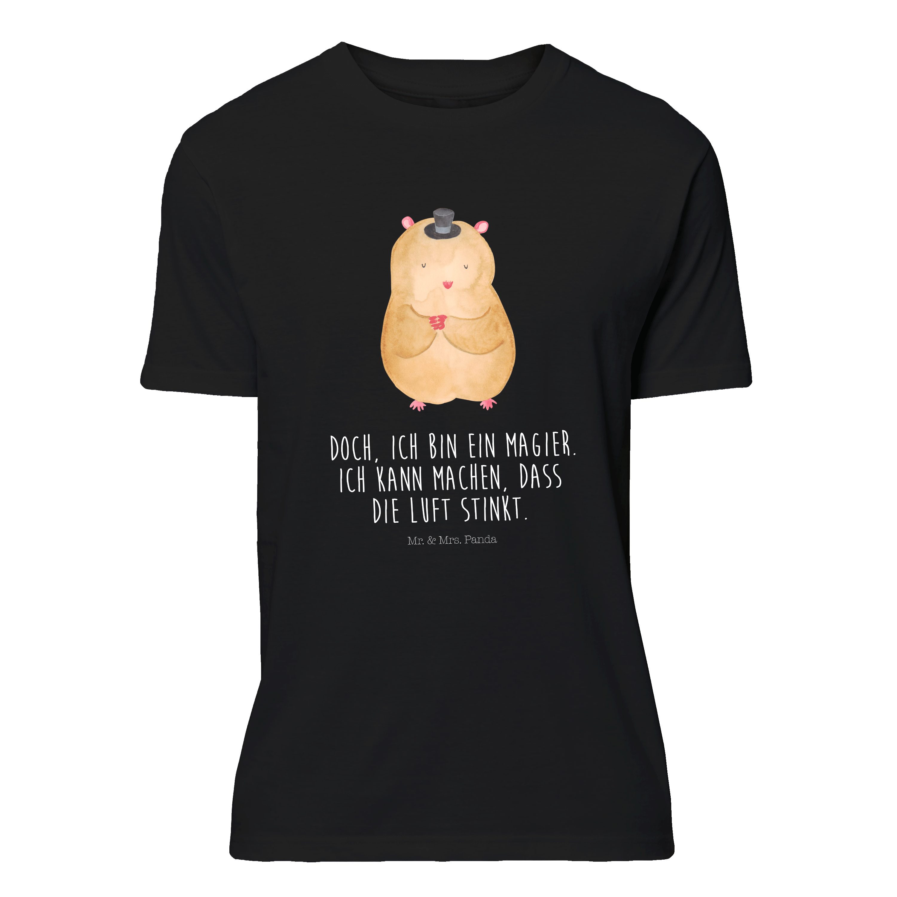 Mr. & Mrs. Panda TShirt »Hamster mit Hut Schwarz Geschenk, Tiere