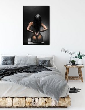 Pixxprint Leinwandbild Nackte Frau, Nackte Frau (1 St), Leinwandbild fertig bespannt, inkl. Zackenaufhänger