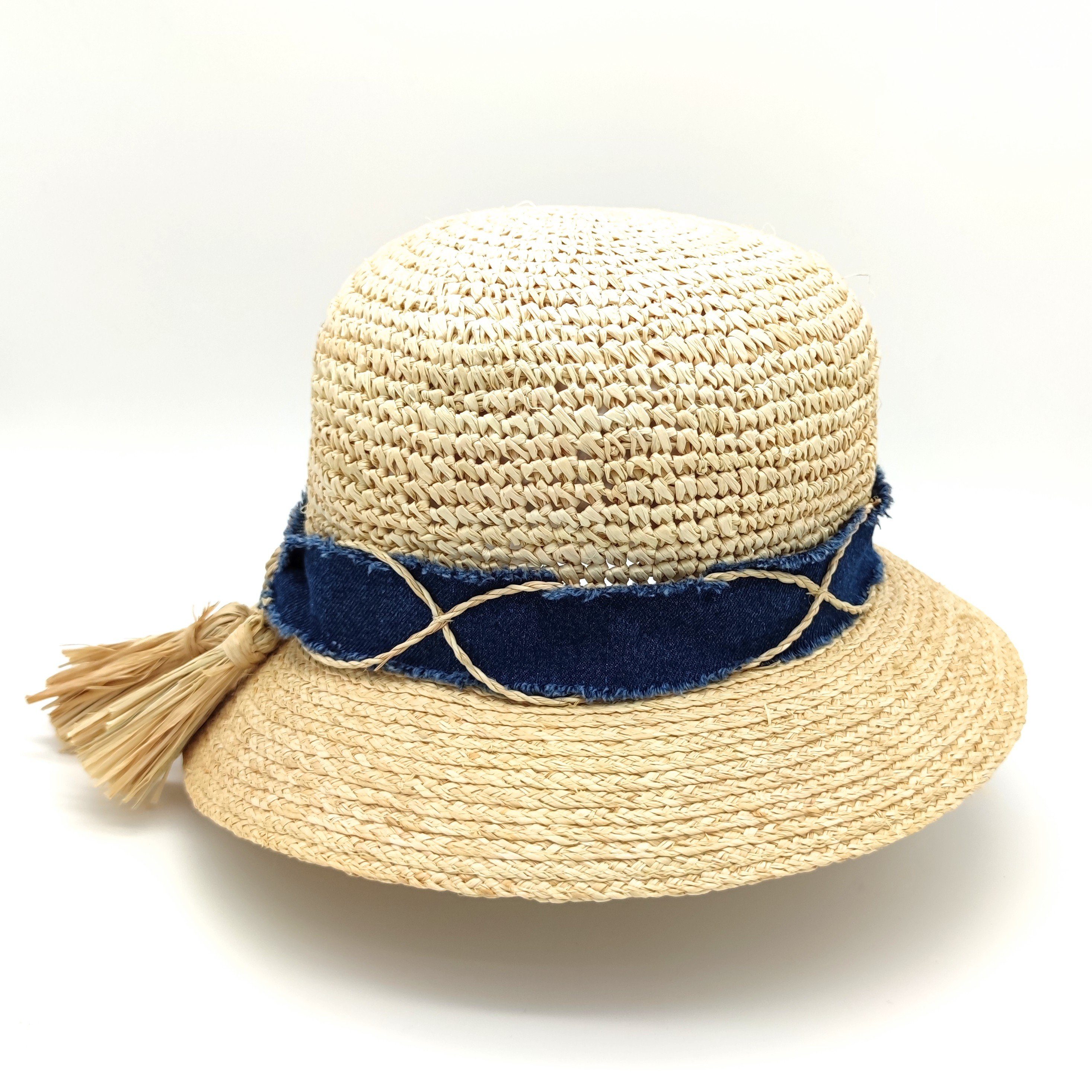 Loevenich Strohhut Strohhut natural-denim