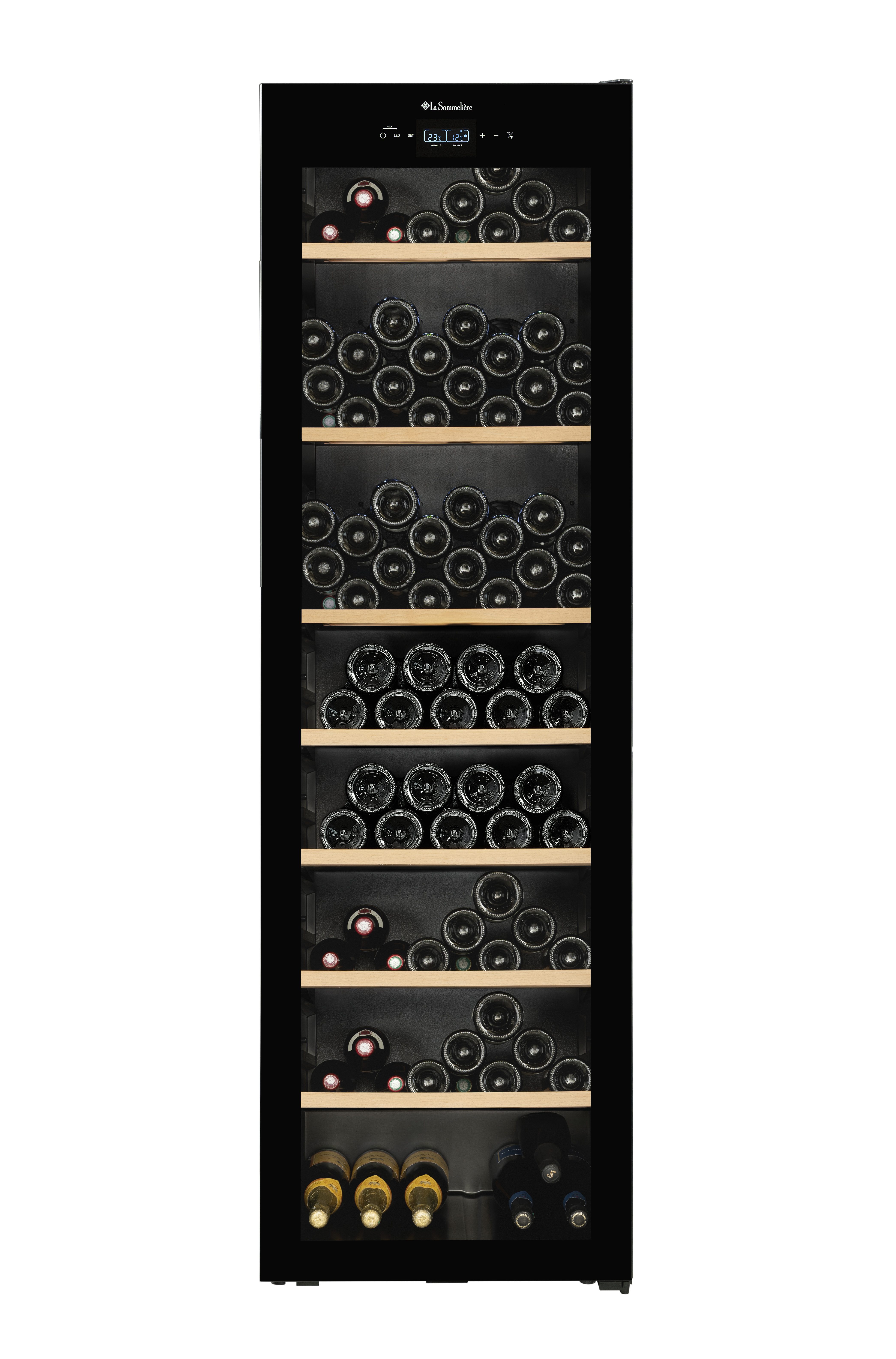 La Sommelière Weinkühlschrank CLASSIC240, für 237 Standardflaschen á 0,75l,WiFi-Verbindung, UV-geschützten Glastür