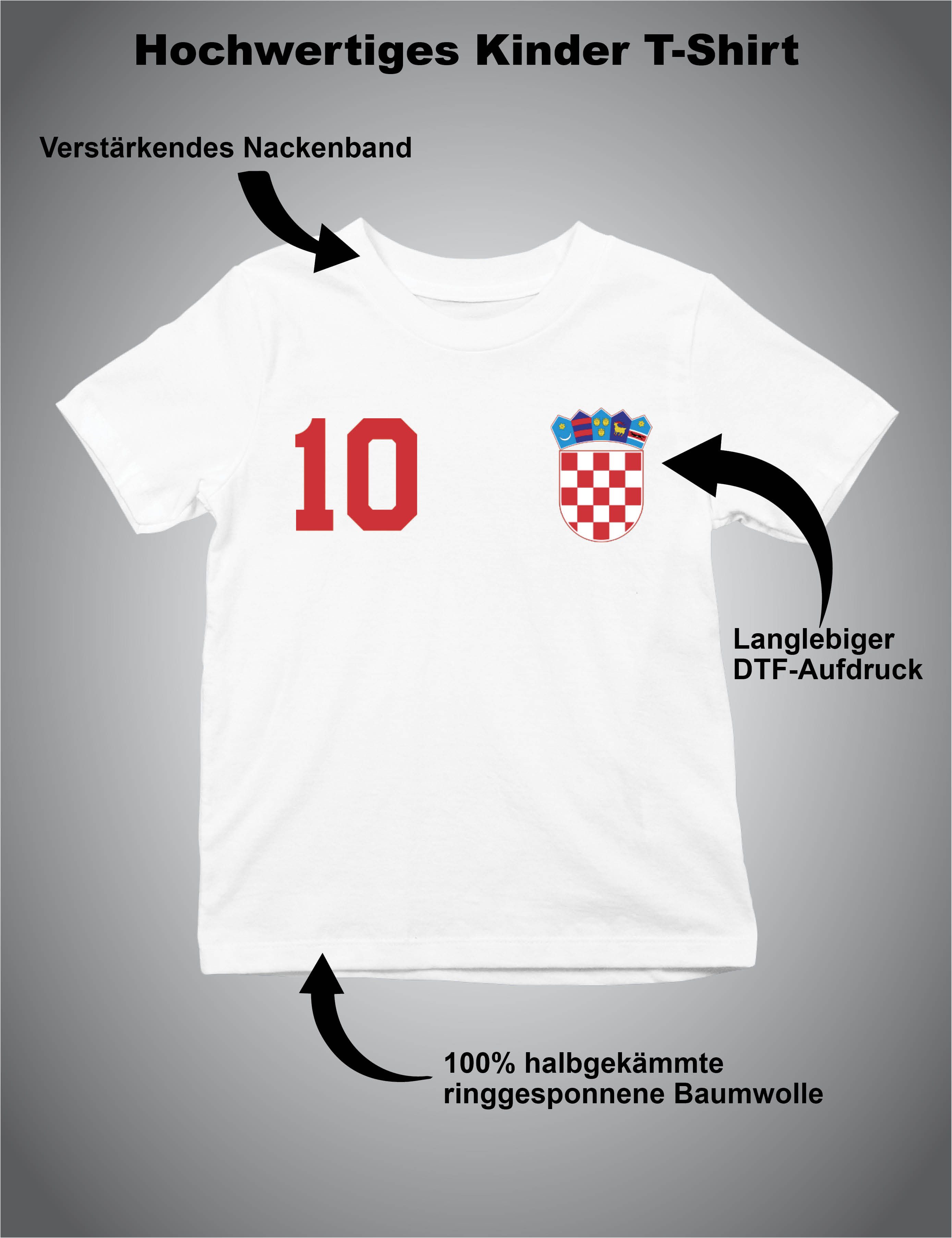 Youth Designz T-Shirt Kroatien Kinder T-Shirt im Fußball Trikot Look mit trendigem Motiv