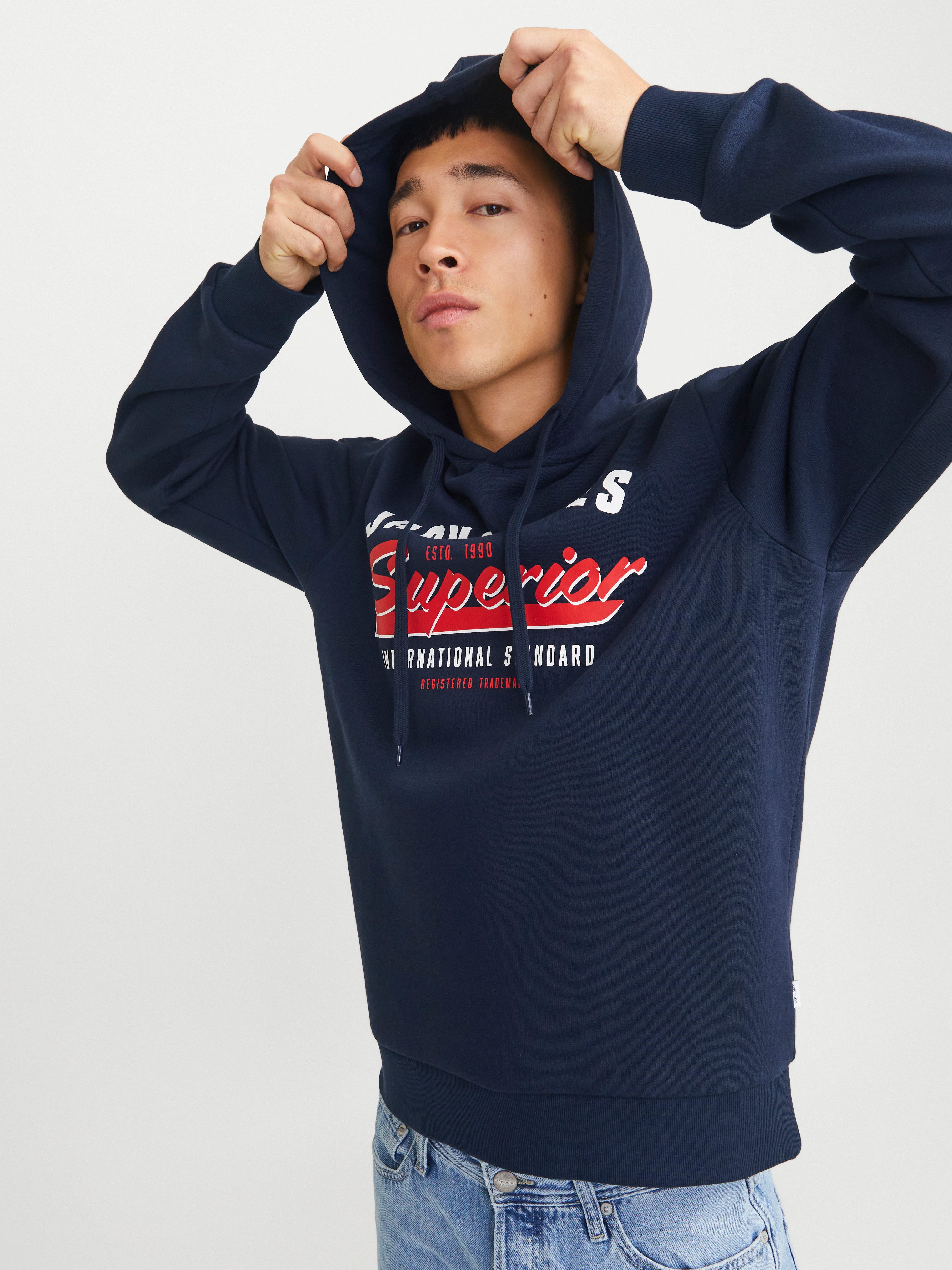 Jack & Jones Kapuzensweatshirt JJELOGO SWEAT HOOD 2 COL 24/25 NOOS mit Logo günstig online kaufen