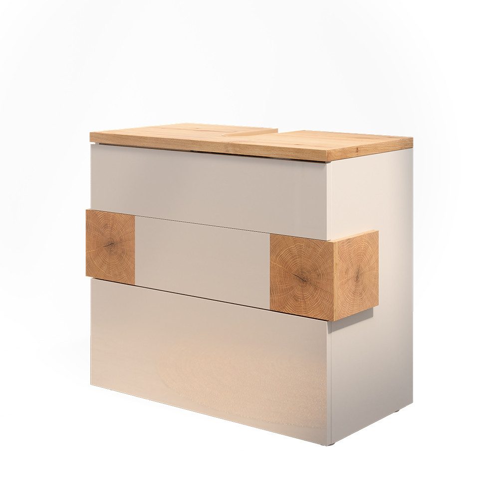 Vicco Waschbeckenunterschrank Eden, Weiß/Artisan-Eiche, 70 x 64.5 cm mit 2 günstig online kaufen