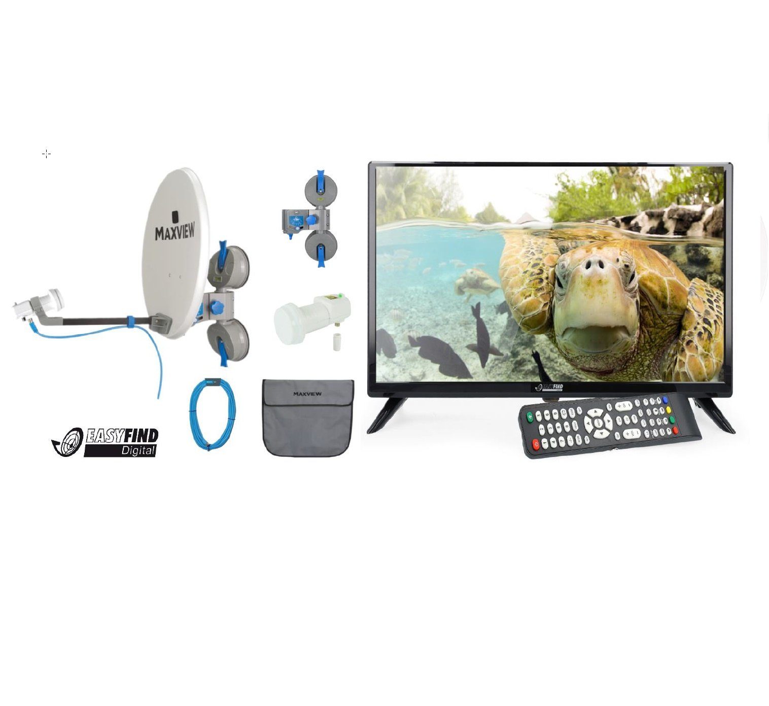 Maxview Maxview EasyFind Remora Sat Anlage TV Camping Set inkl. EasyFind Trave Camping Sat-Anlage