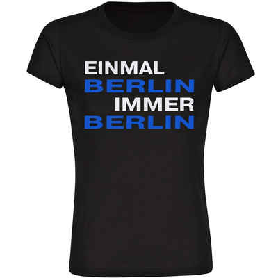 multifanshop T-Shirt Damen Berlin blau - Einmal Immer - Frauen