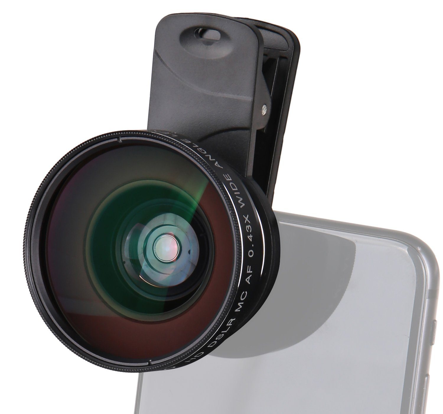 ayex Smartphone Super-Weitwinkel-Objektiv 0,43x + Makro-Linse 15x Weitwinkelobjektiv