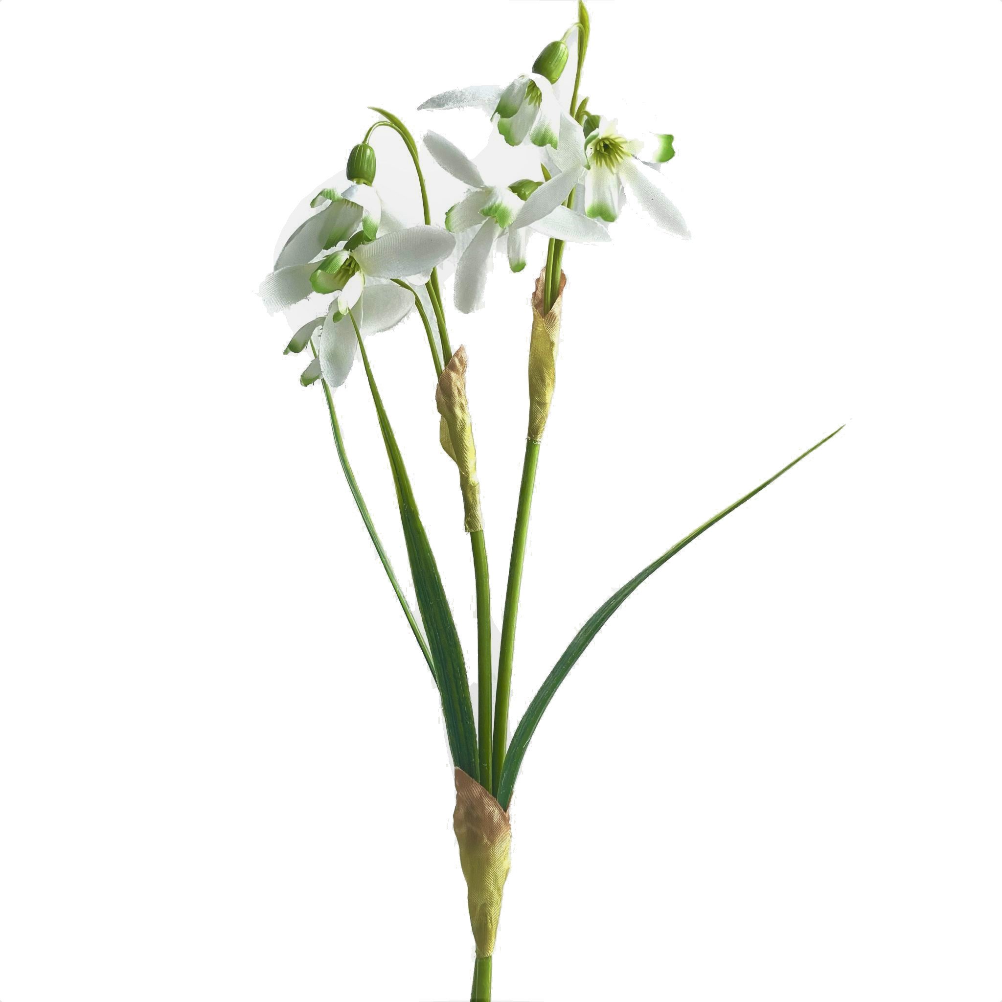 Kunstblume Kunstblume Schneeglöckchen 34cm. Künstliche Blume Frühling Weiß- günstig online kaufen