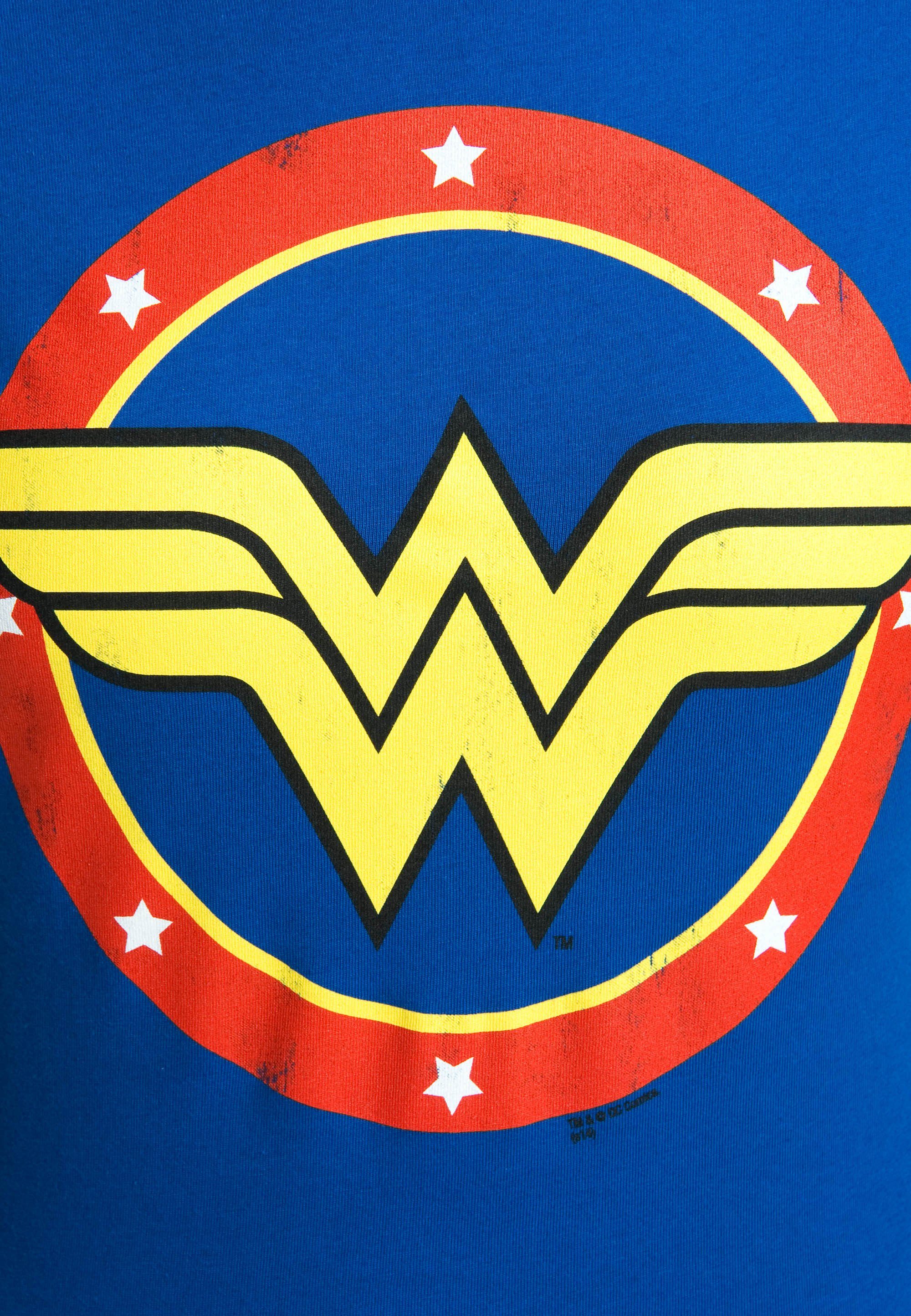LOGOSHIRT T-Shirt Wonder Woman Circle Logo mit lizenziertem Print