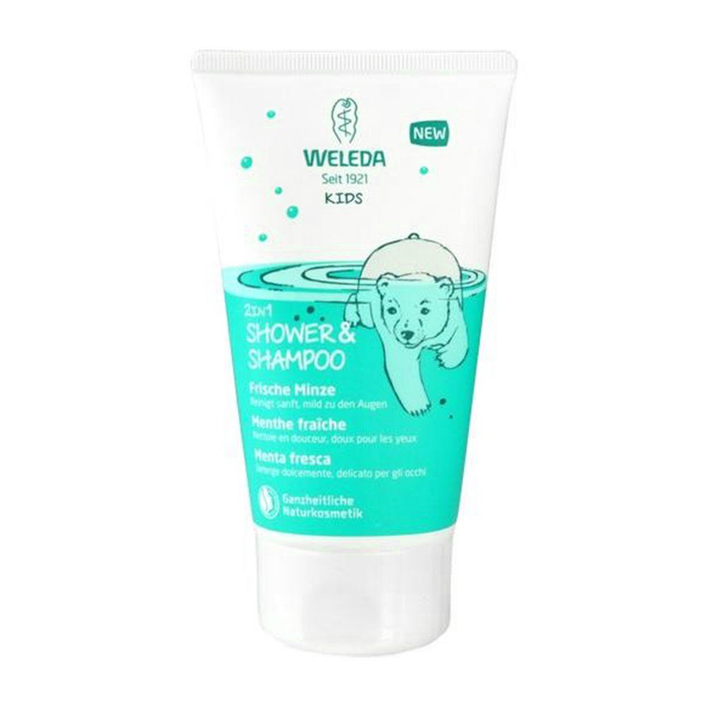 WELEDA AG Duschgel WELEDA Kids 2in1 Shower & Shampoo frische Minze 150 ml