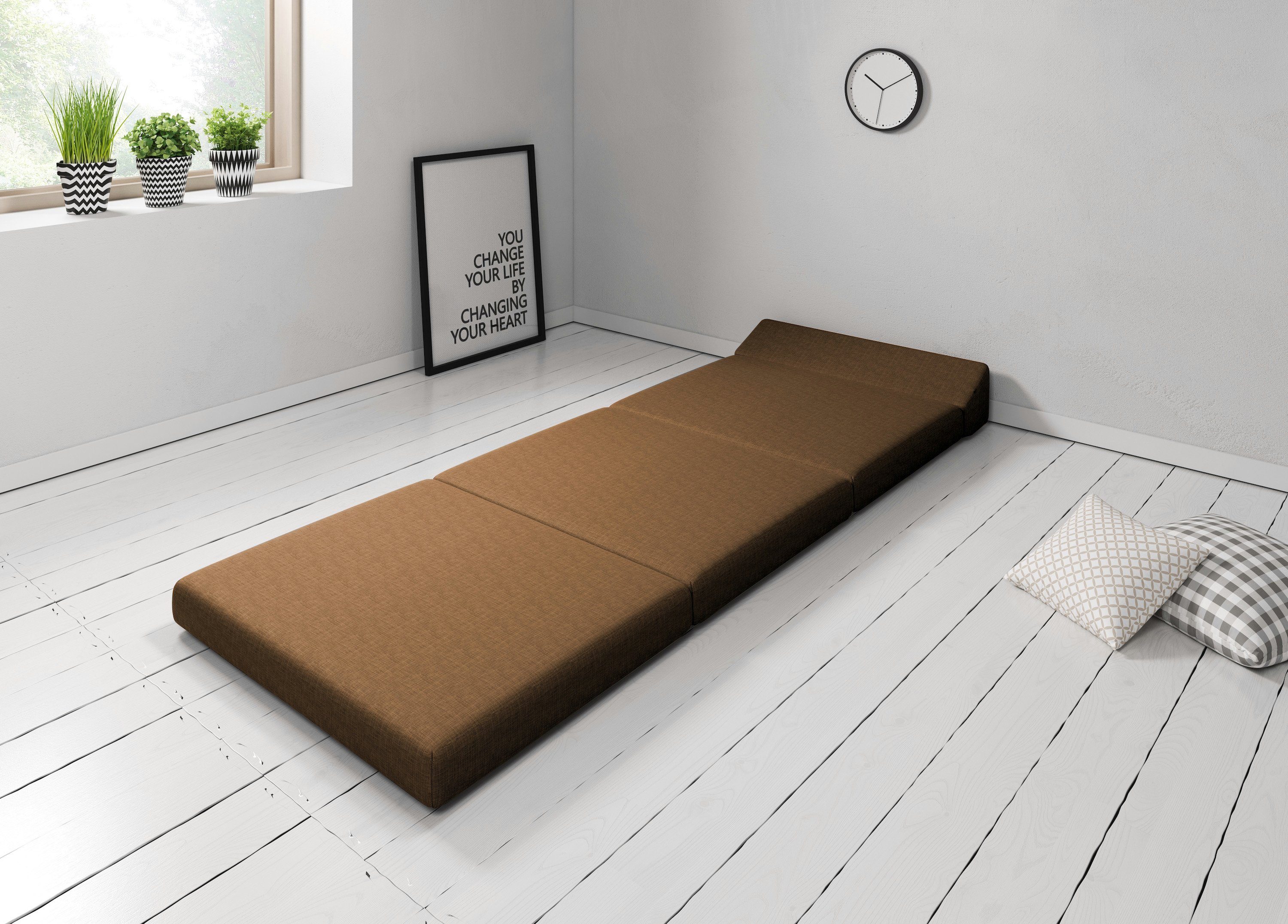 Klappmatratze Premium Klappmatratze mit Kopfteil, sunnypillow, .