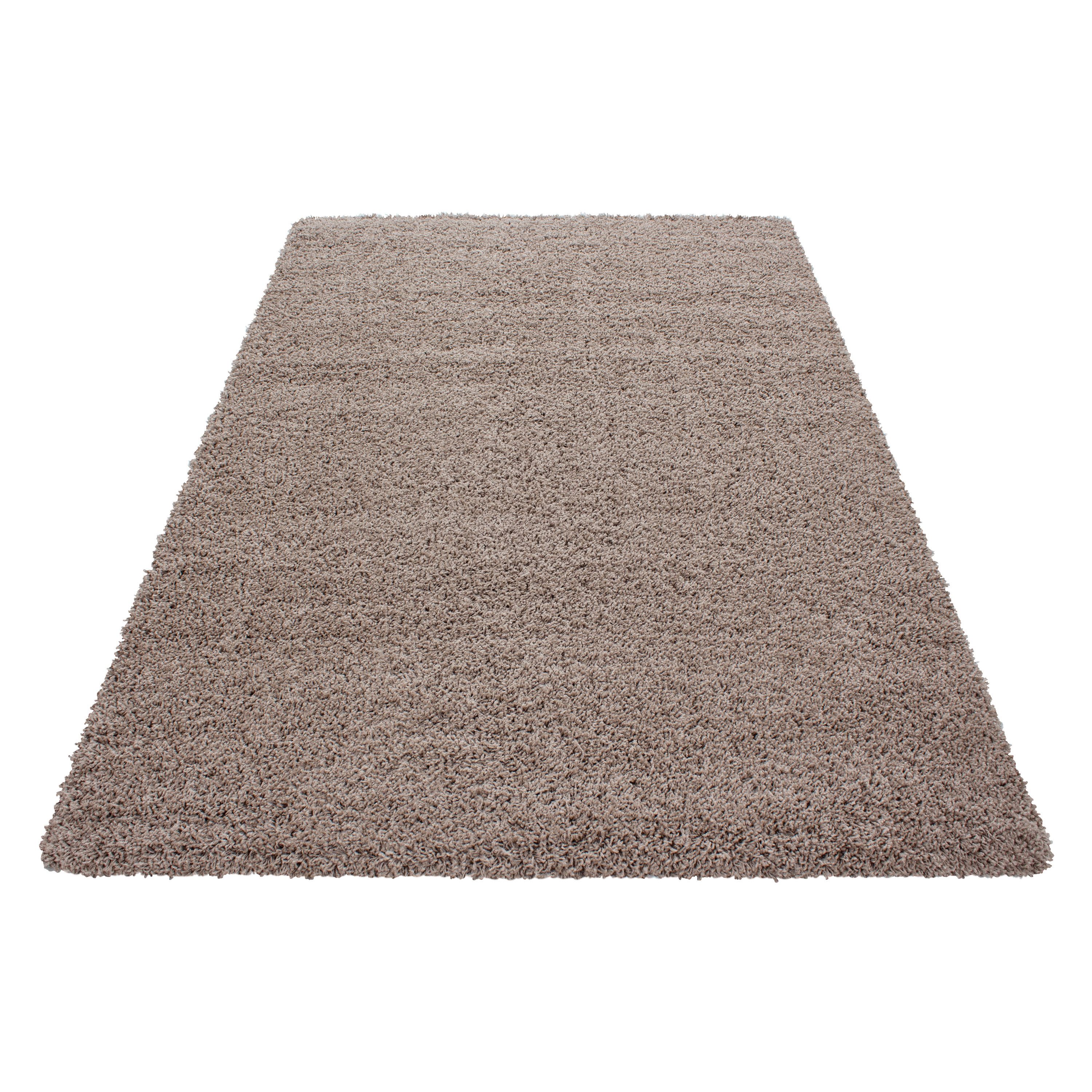 Carpettex Hochflor-Teppich Unicolor - Einfarbig, Läufer, Höhe: 50 mm, Teppi günstig online kaufen