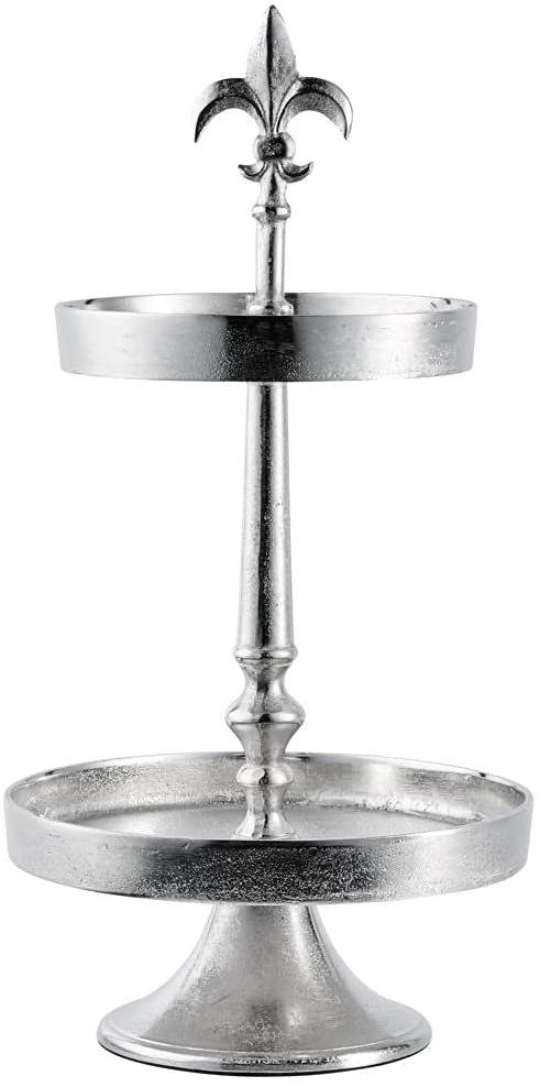 Dekoetagere Etagere Lilie 2-Stöckig Dekoteller Schale günstig online kaufen