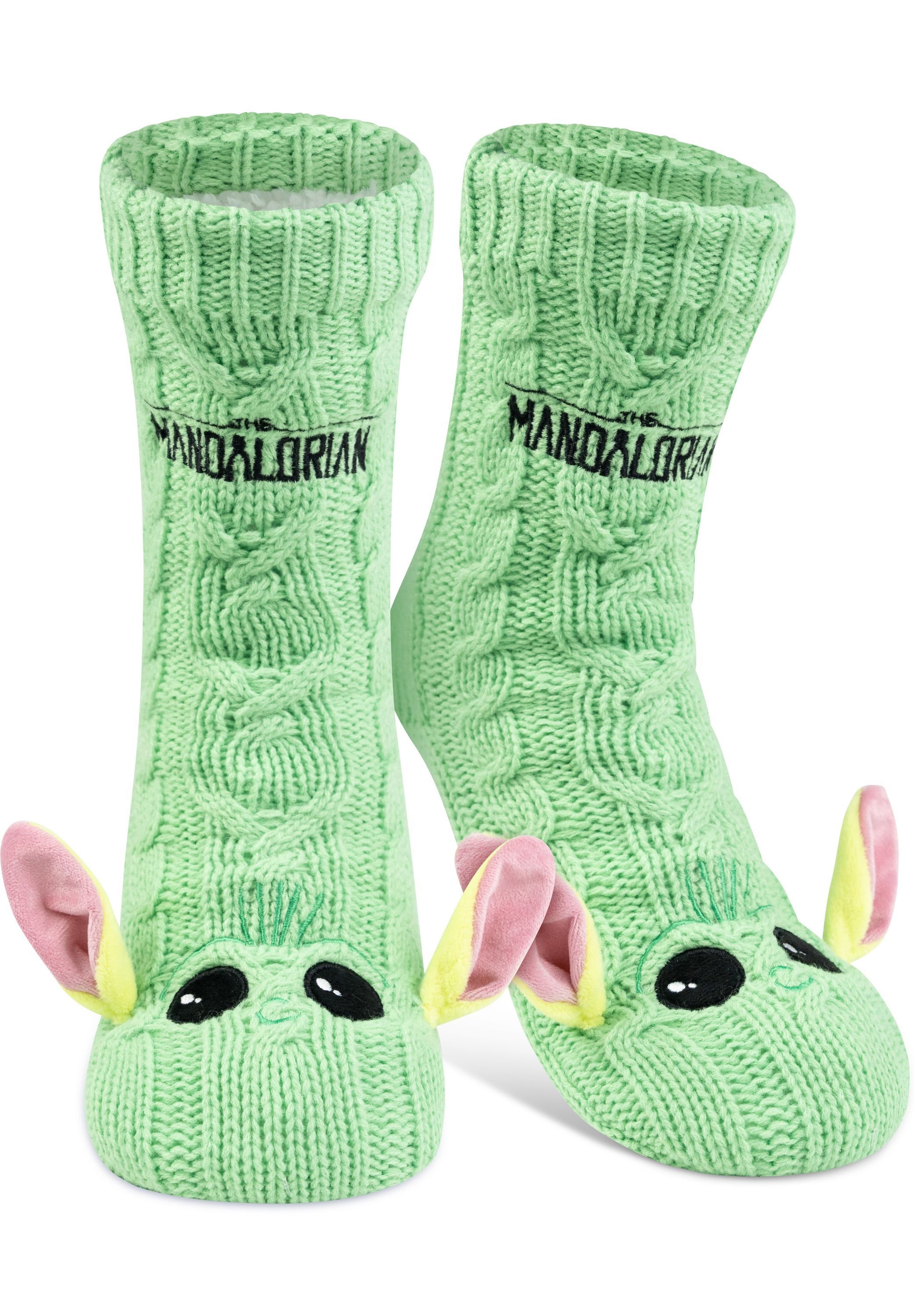 United Labels® Носки для дома Star Wars The Mandalorian Baby Yoda Grogu Hüttensocken Kuschelsocken