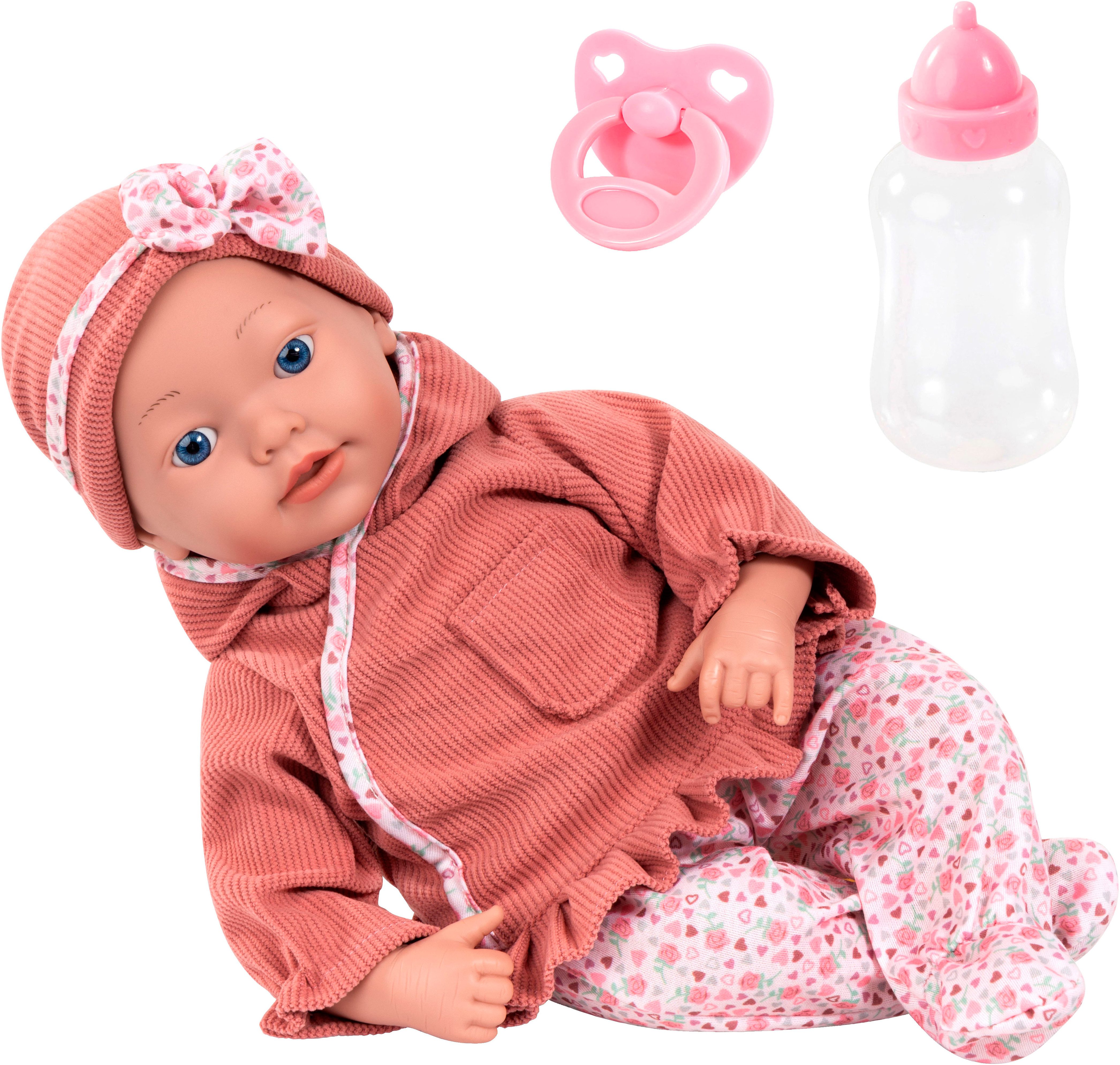 Bayer Babypuppe Reborn Baby, 38 cm Herzchen braun günstig online kaufen