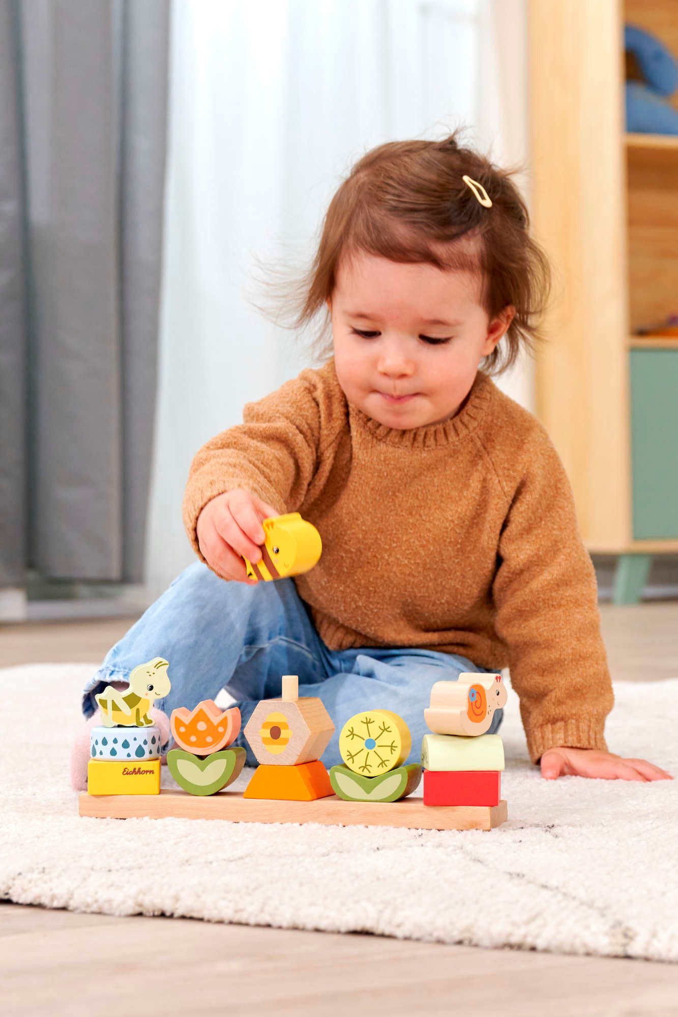 Eichhorn Steckspielzeug Steckspiel, (14-tlg)