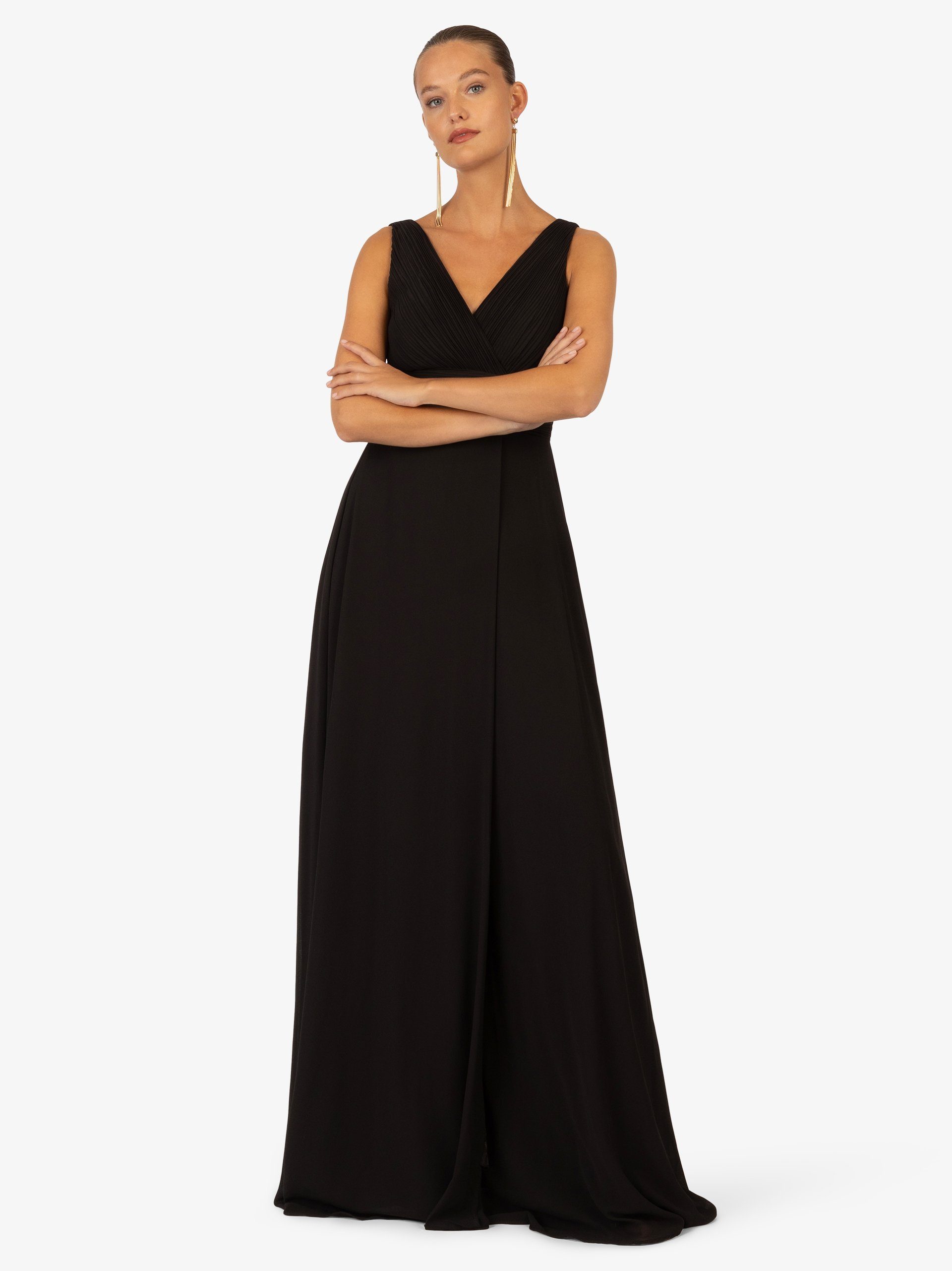 Kraimod Abendkleid mit V-ausschnitt vorne und günstig online kaufen
