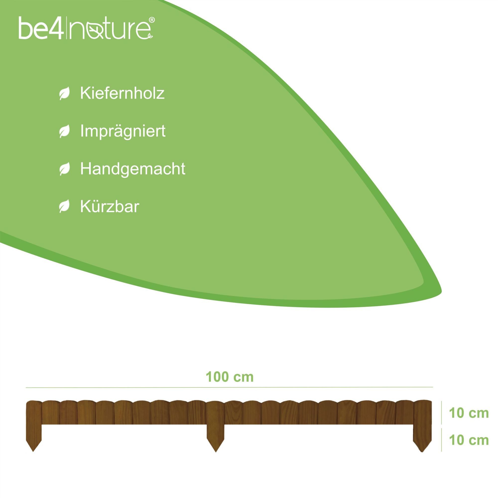 be4nature Palisade Rollborder Flexibler Holzzaun aus günstig online kaufen