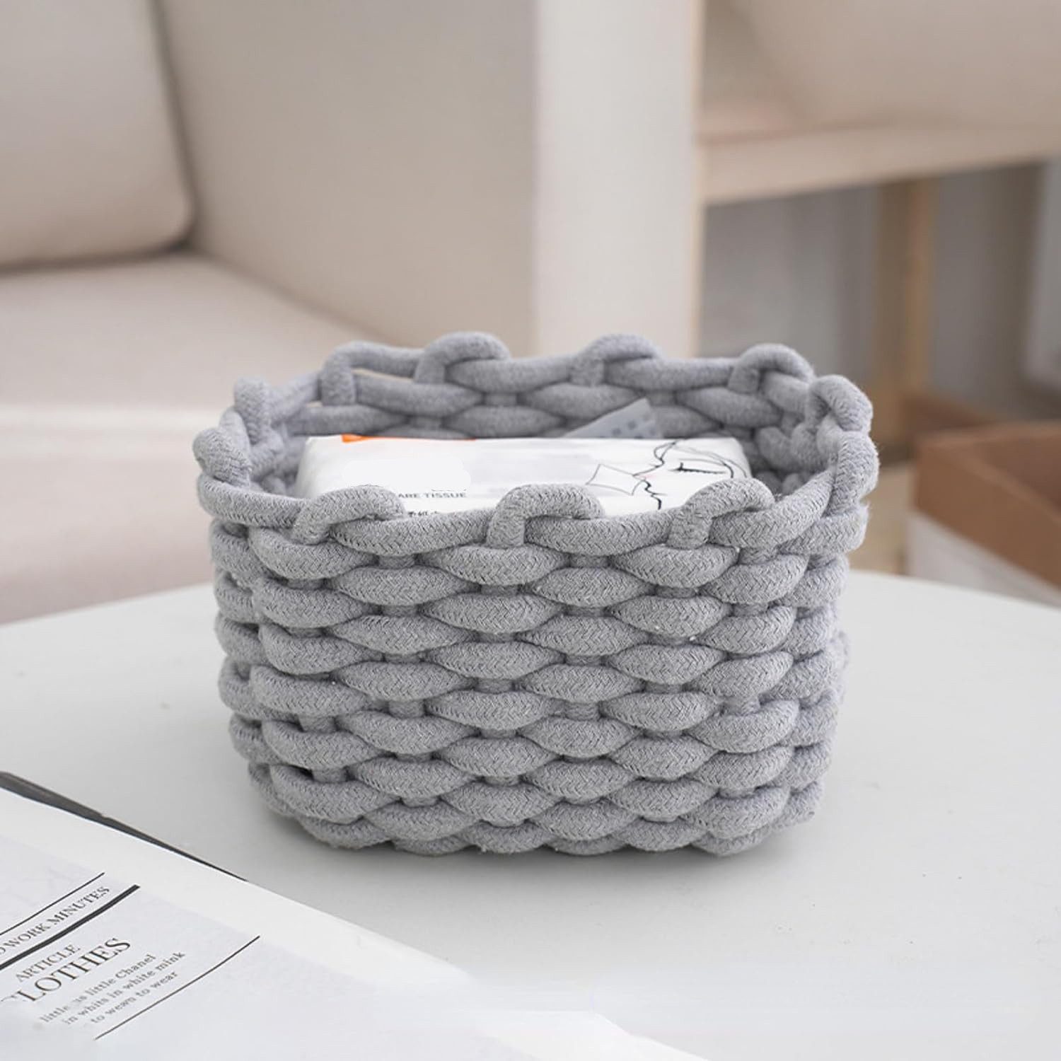 Coonoor Aufbewahrungskorb Gewebte Aufbewahrungskörbe, gestrickte Körbe, kle günstig online kaufen