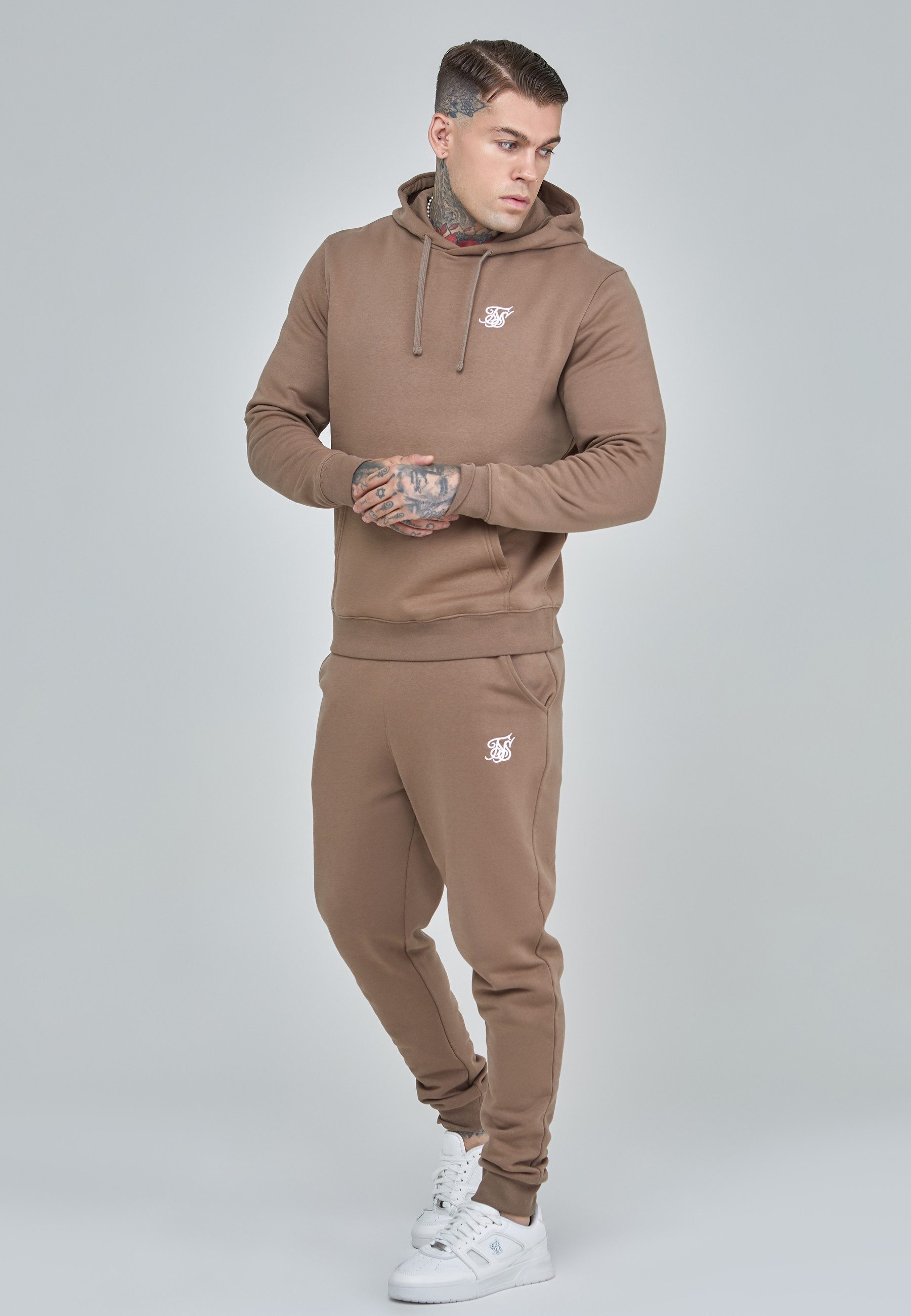 Siksilk Jogger Pants SikSilk Herren Braune Essentials Jogginghose günstig online kaufen