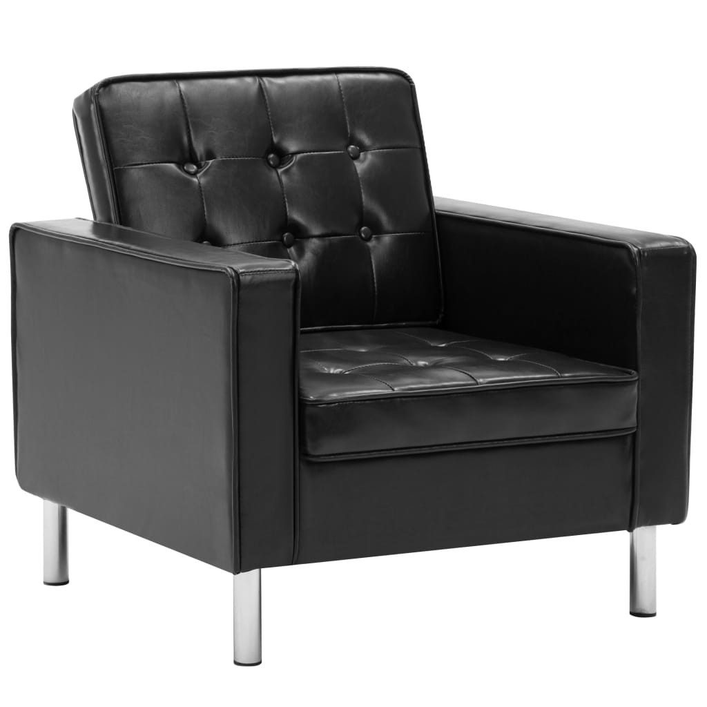 Sessel Sessel Schwarz Kunstleder