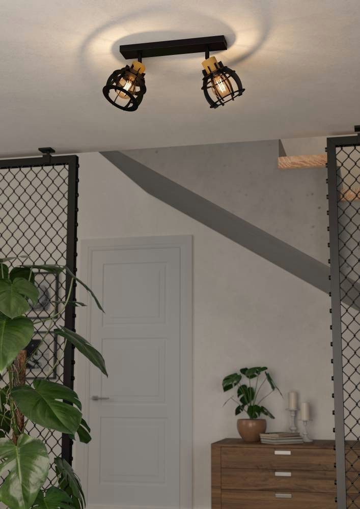 EGLO Deckenspot STILLINGTON 1, ohne Leuchtmittel, Deckenlampe, Deckenleuchte Industrial Design