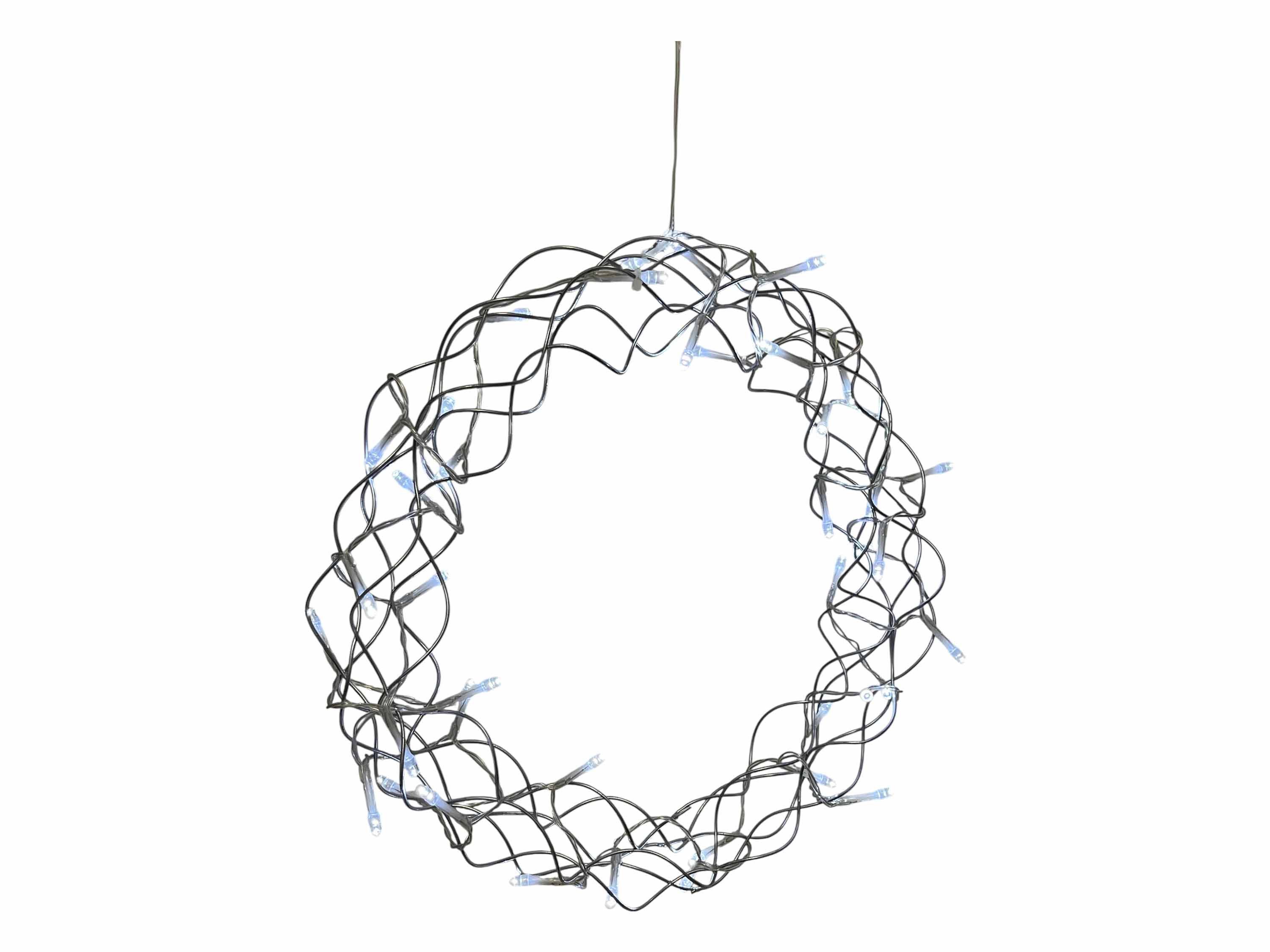 Linder Exclusiv GmbH Dekokranz, Türkranz Tischkranz 30cm silber 40 LEDs