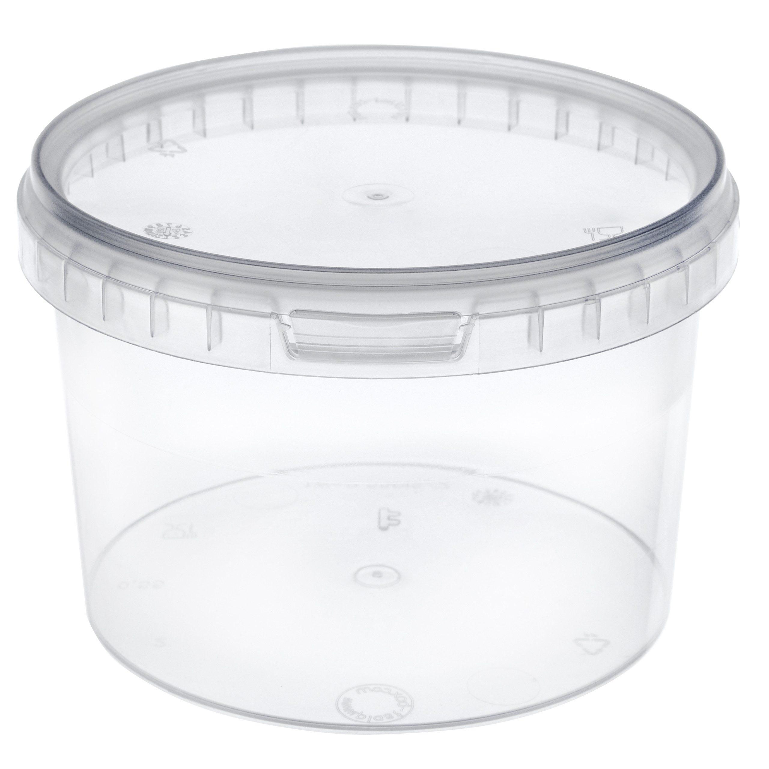 Garronda Putzeimer Eimer mit Deckel Transparent GD-0072, (1-tlg), für Lebensmittel und Chemikalien