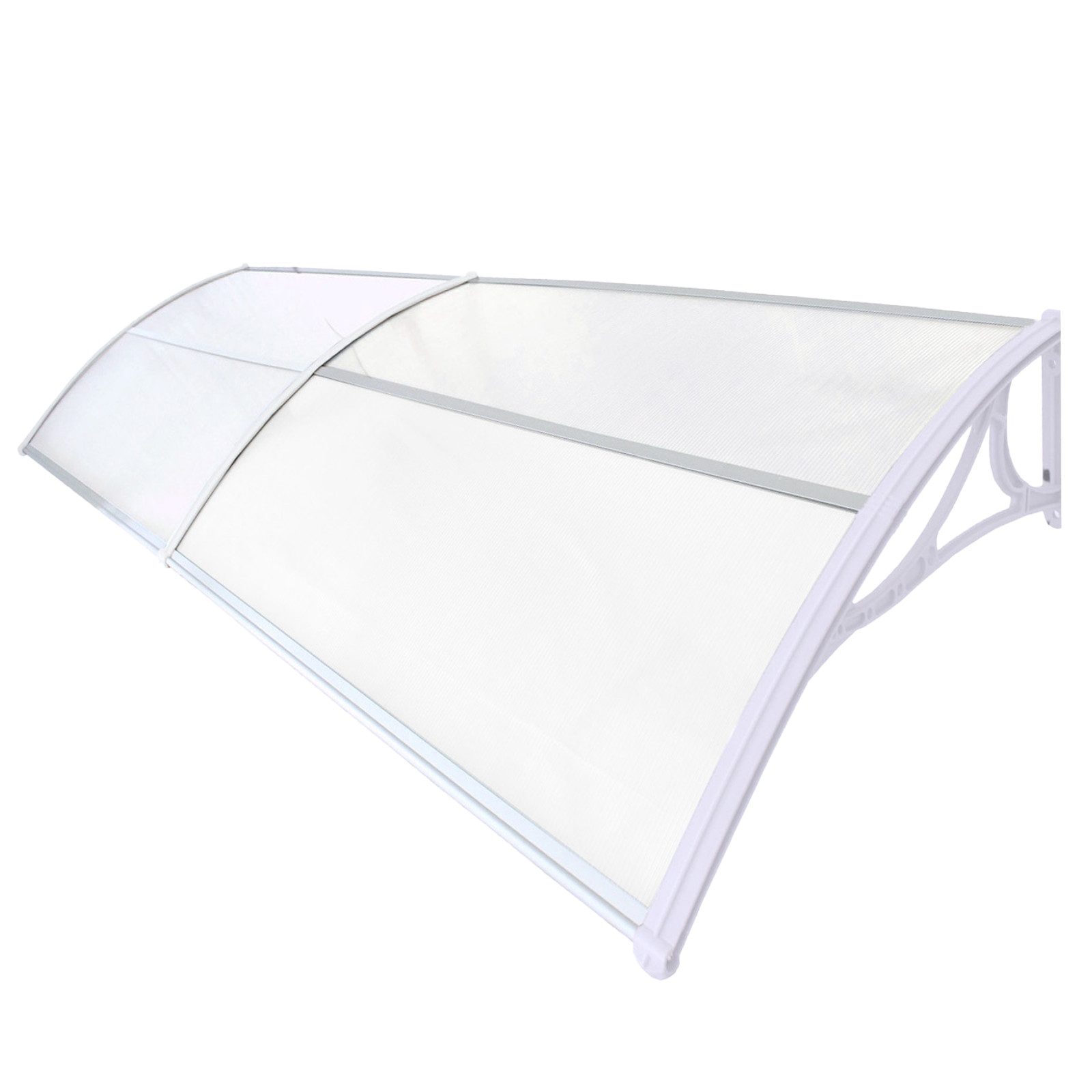 TRUTZHOLM Vordach 97 x 295 cm Hohlkammerplatte Aluabschlussleiste weiß Pult günstig online kaufen