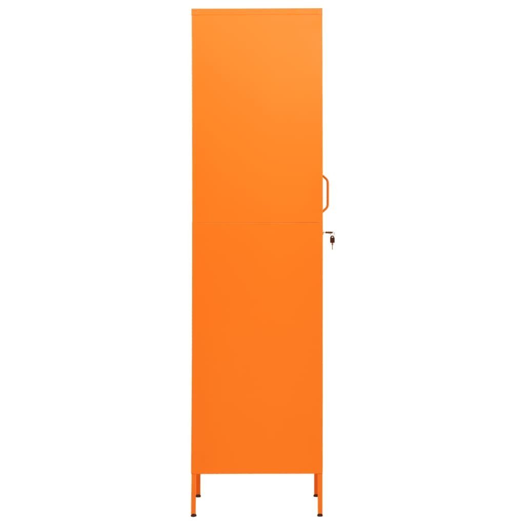 Schließfachschrank Aktenschrank 35x46x180 Orange Stahl vidaXL cm